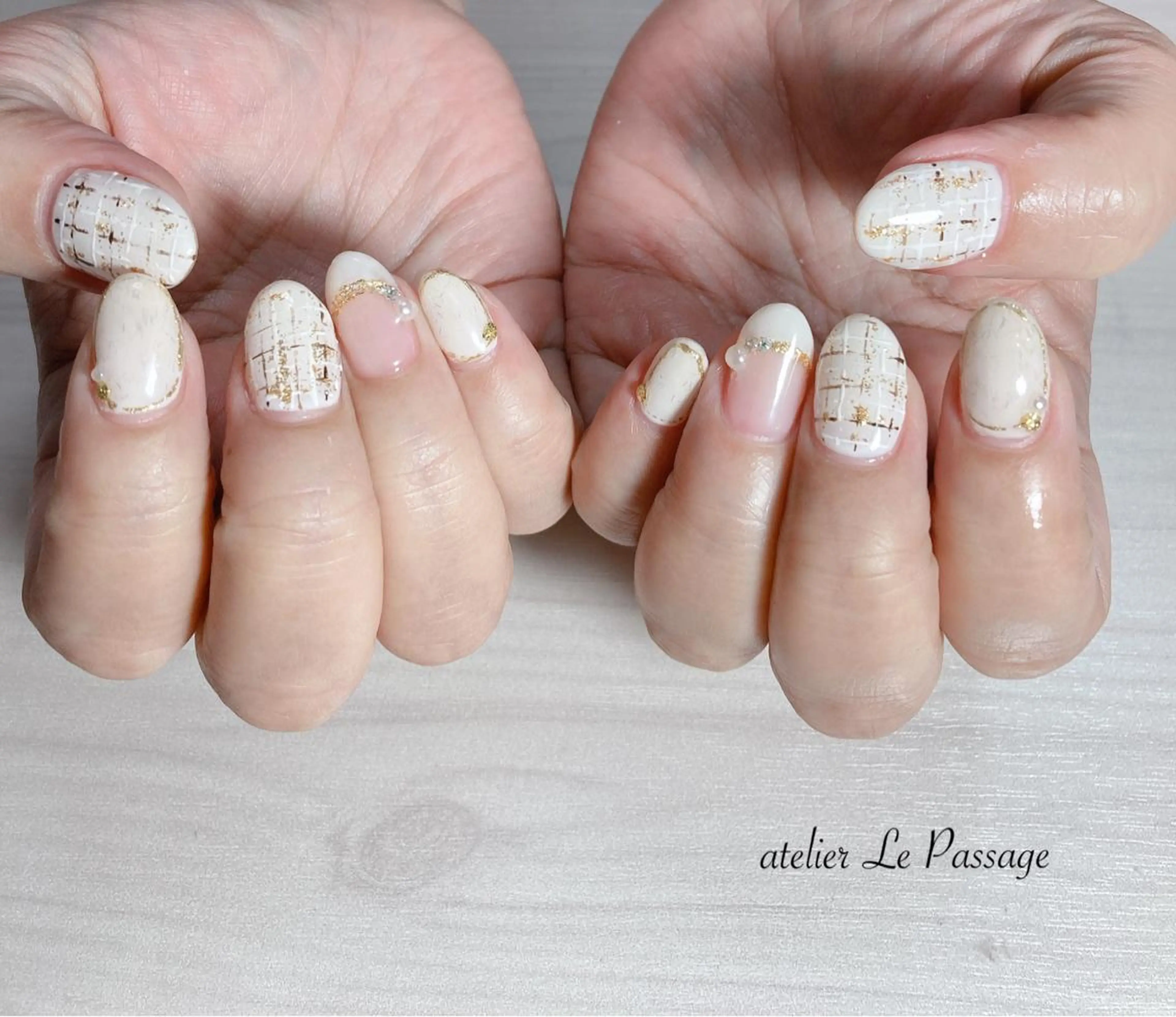 ネイル ジェルネイル マットネイル オフィスネイル パラジェル シンプルネイル Atelier Le Passage所属・h nakatsukaのネイルデザイン