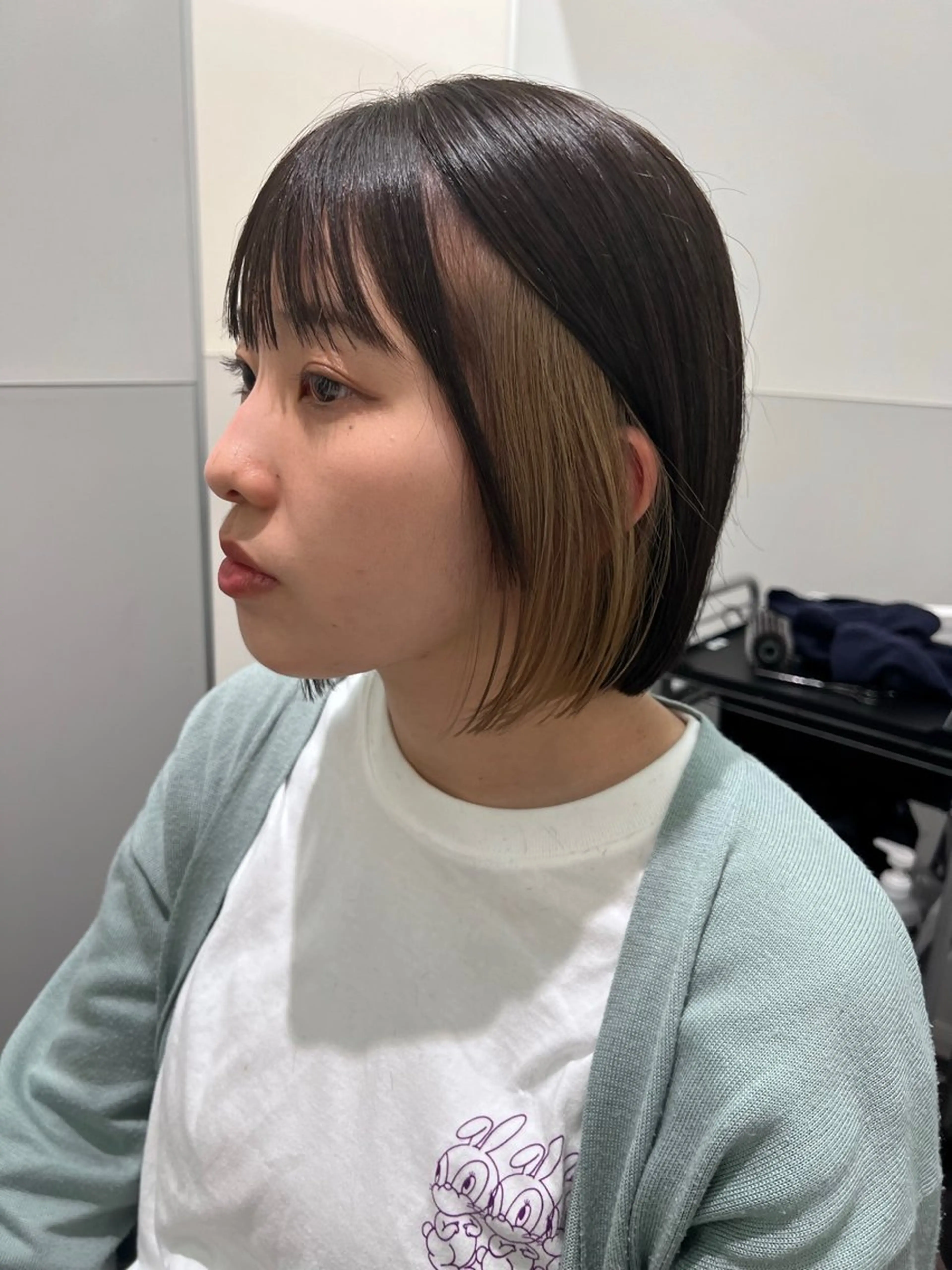 ショート カラー ヘアカラー トリートメント ヘアセット 原宿ボブ・髪質改善 輝来のヘアスタイル