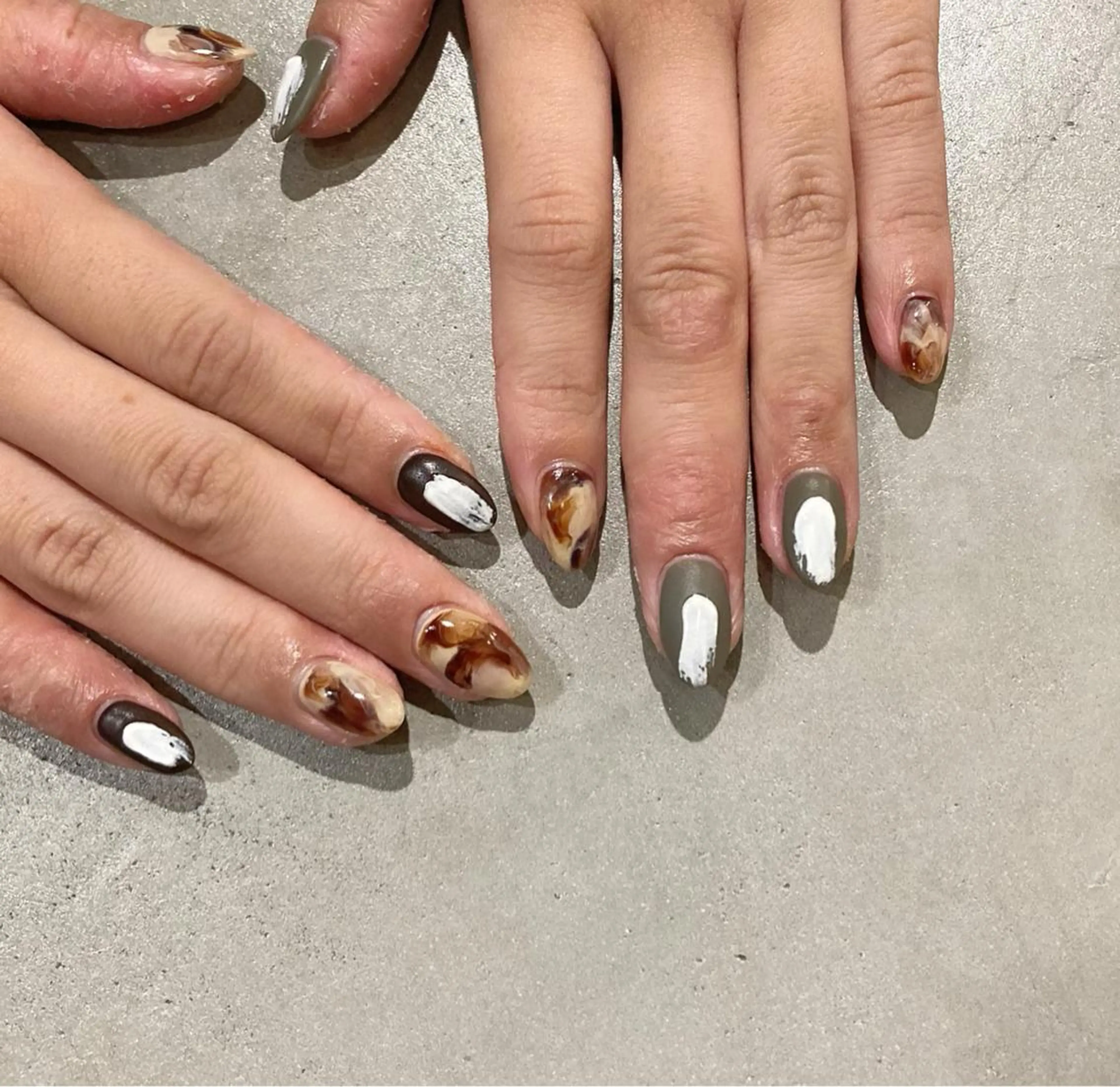 ネイル アートネイル 長さ出し ジェルネイル マットネイル ミラーネイル ハンドネイル nail salon Soeurのネイルデザイン