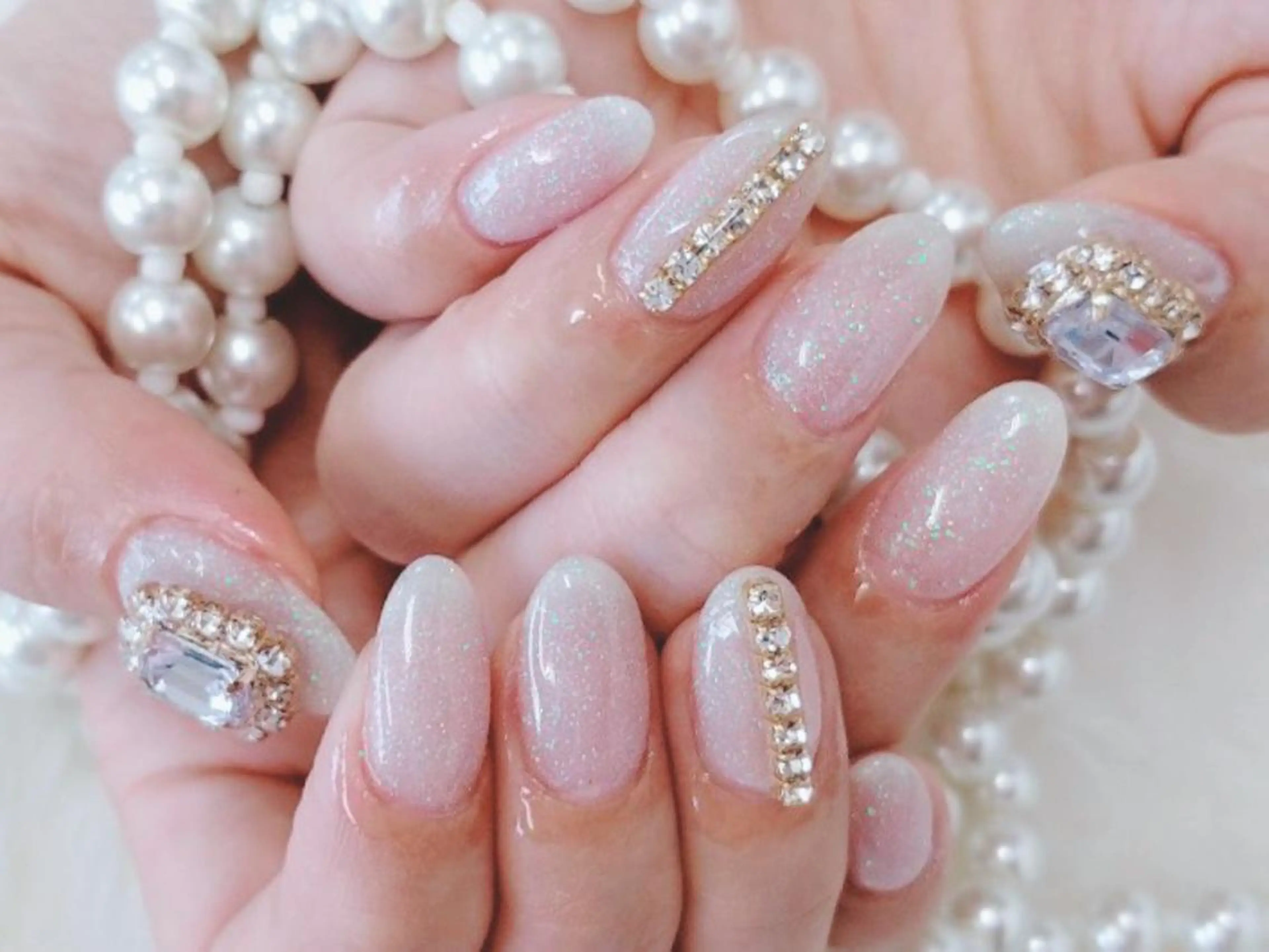 ネイル アートネイル 韓国ネイル ストーンネイル Nail lieNのネイルデザイン