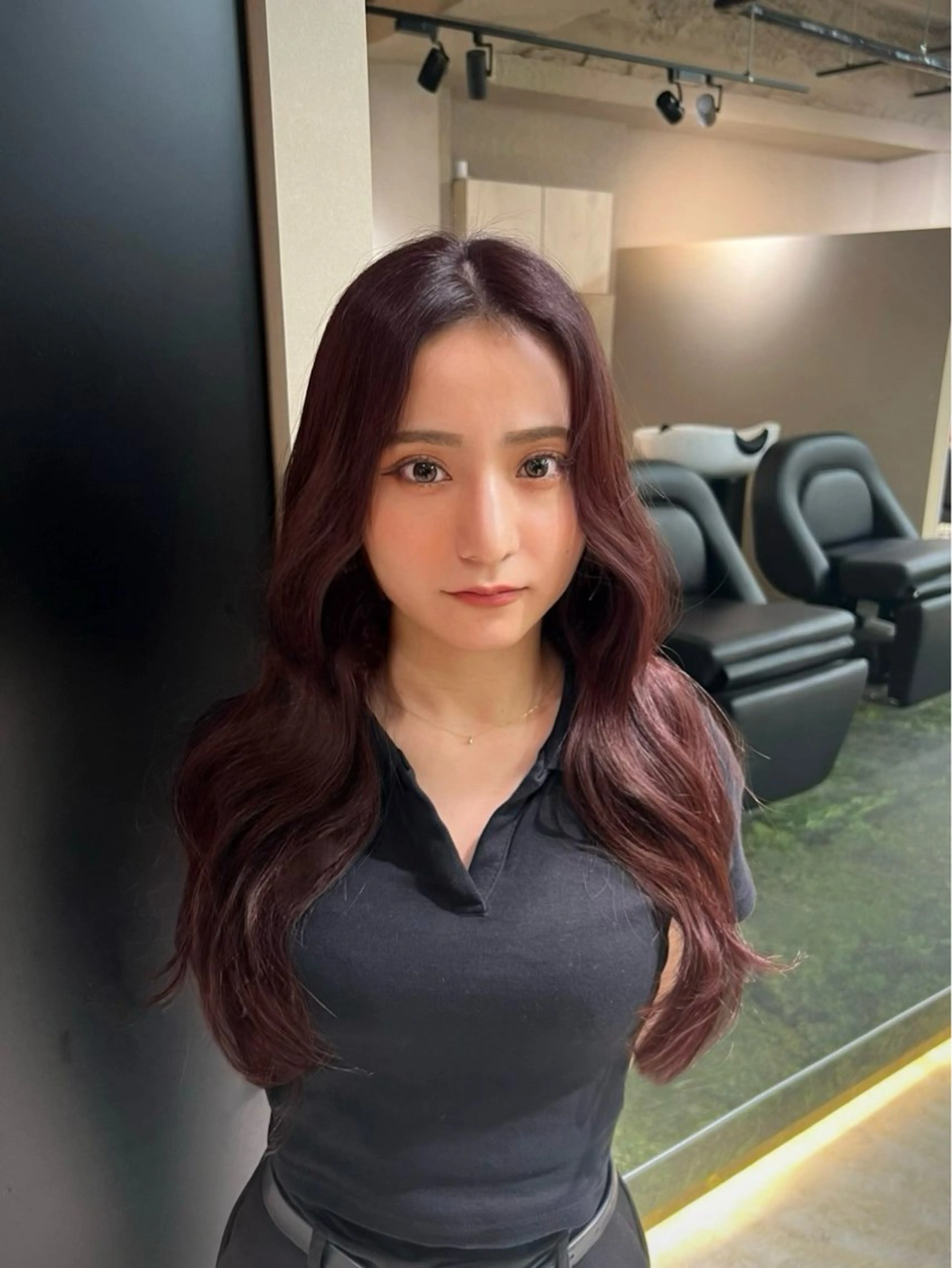 セミロング カラー カット ヘアカラー 💖難波レイヤー カット💖ツバサのヘアスタイル