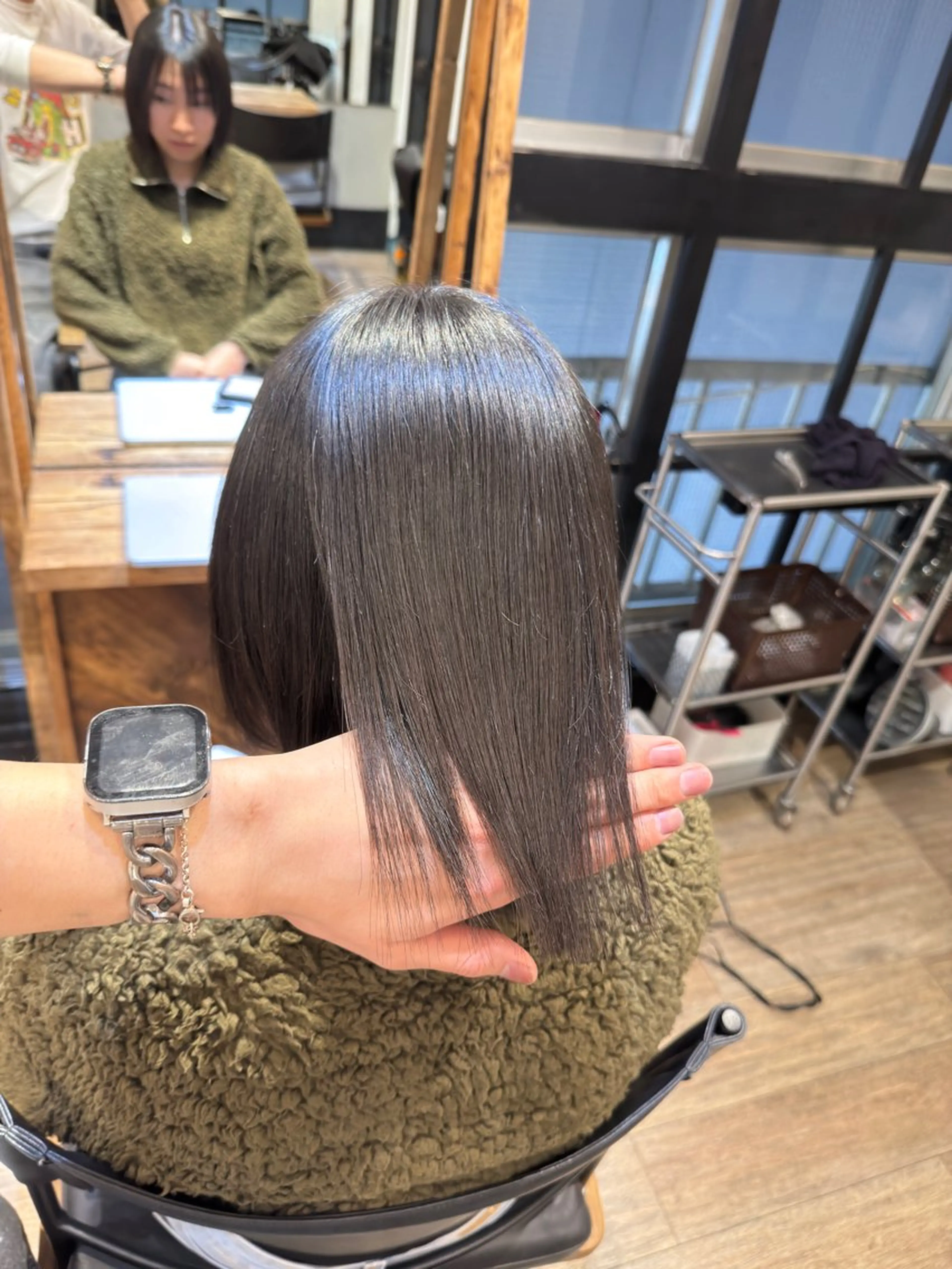 ロング 縮毛矯正 トリートメント heavenly by HAVANA新宿所属・艶髪/複雑履歴/ ハイトーン/西川翔真のヘアスタイル
