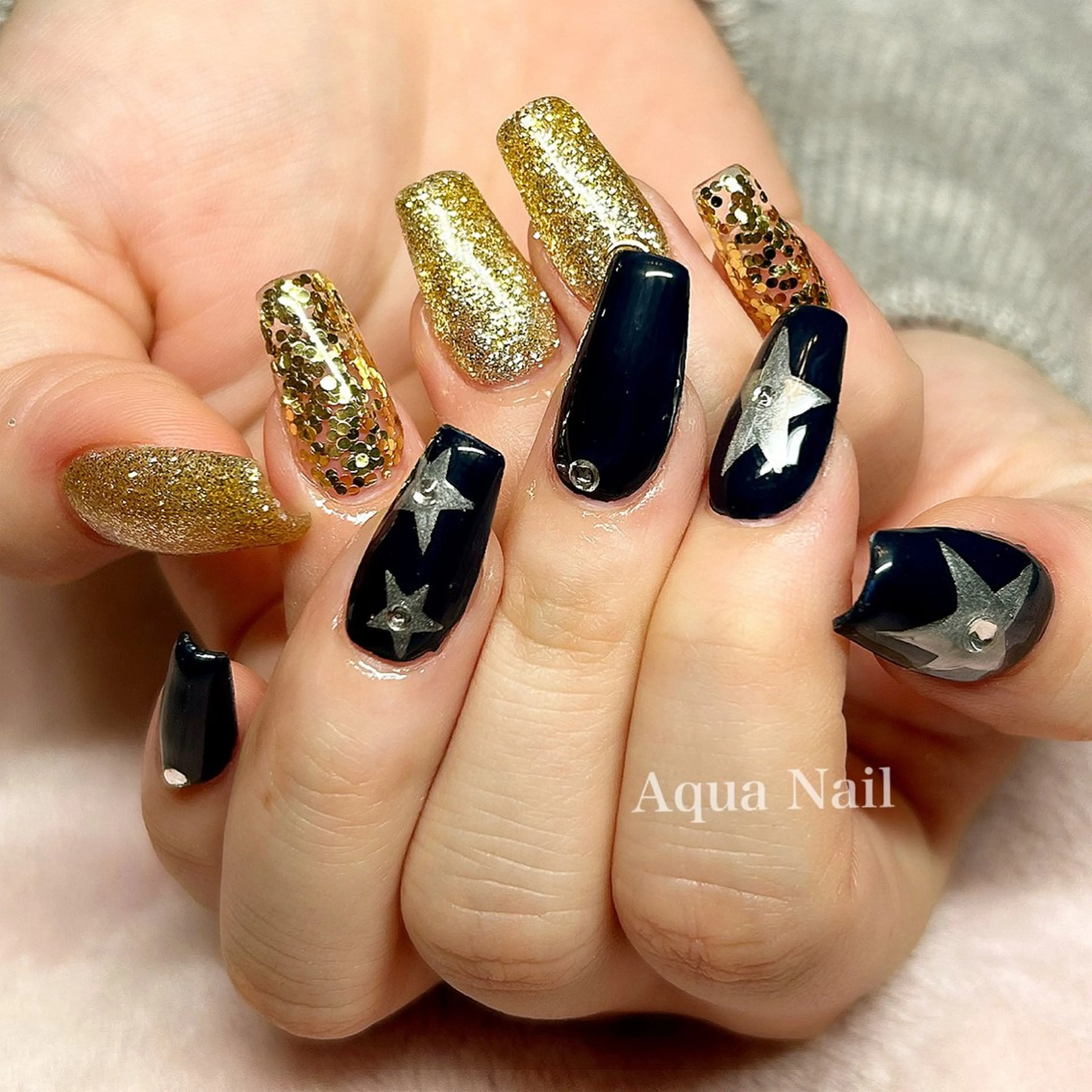 ネイル アートネイル キラキラネイル ハンドネイル AQUA NAIL所属・AQUA NAILのネイルデザイン