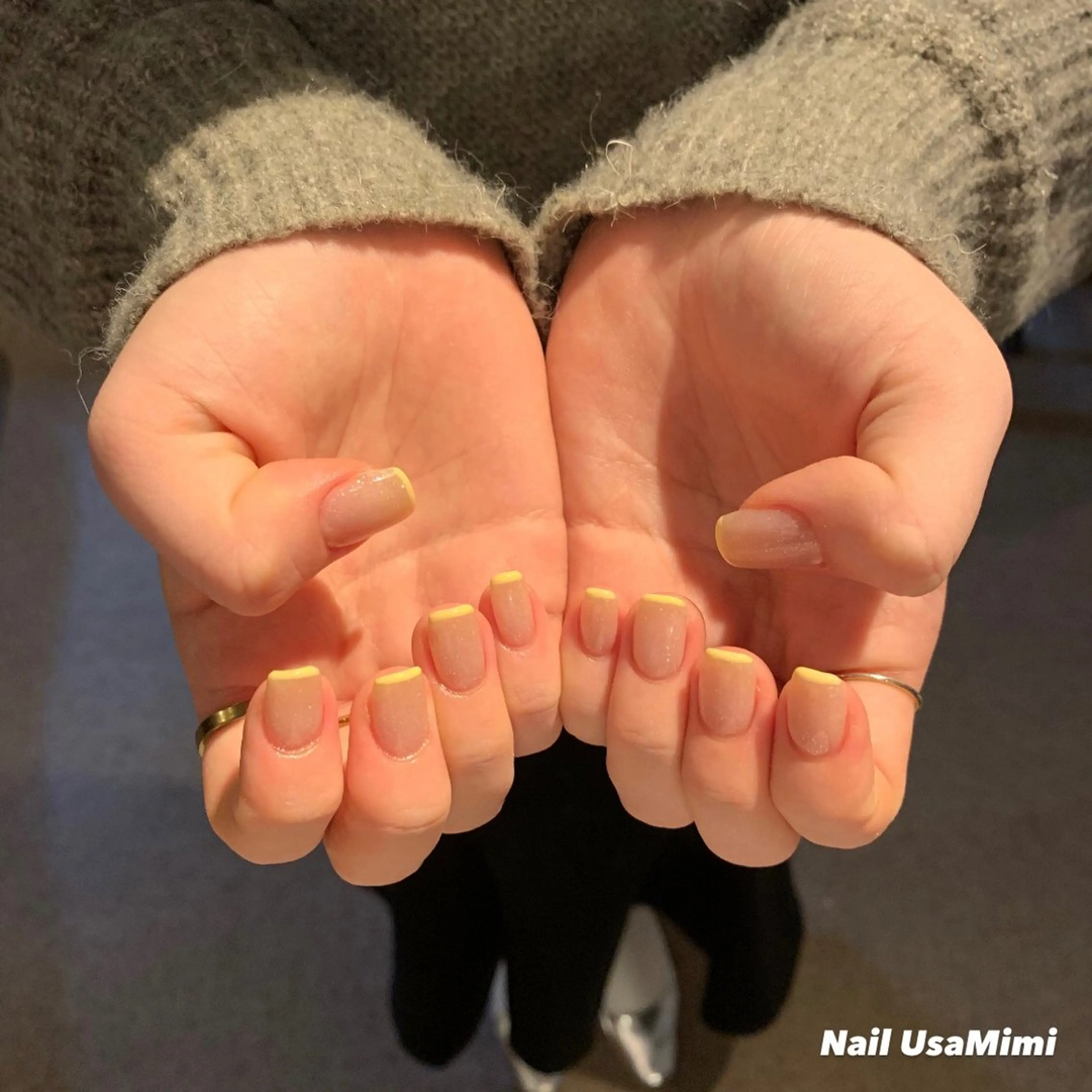ネイル ジェルネイル マグネットネイル 持ち込み ワンカラーネイル パラジェル 本町ネイルNail UsaMimiのネイルデザイン