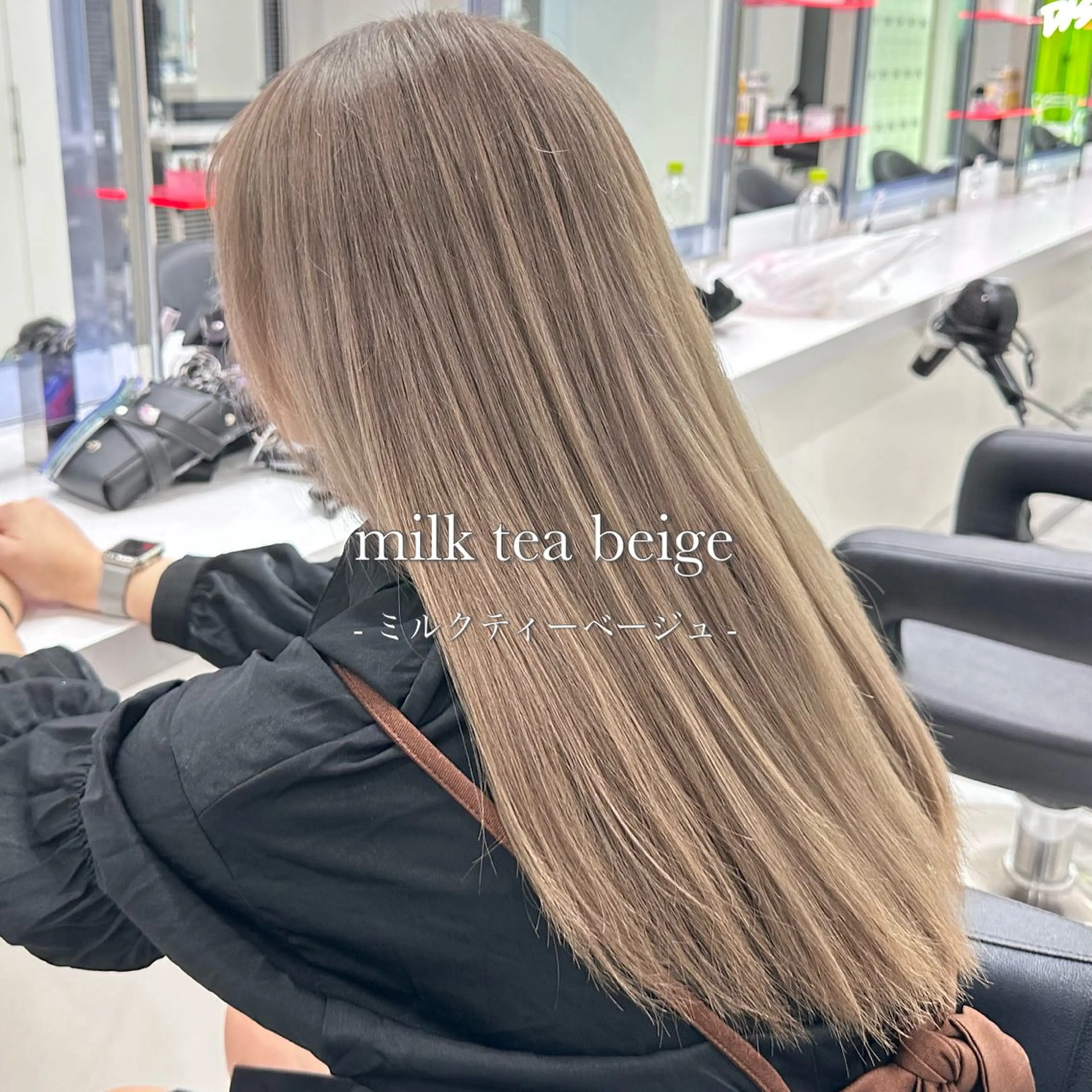 ロング カラー ベージュカラー ブリーチ ブロンド グレージュ ハイトーンカラー ベージュ‎/ダブルカ ラー/RINKA🎀のヘアスタイル
