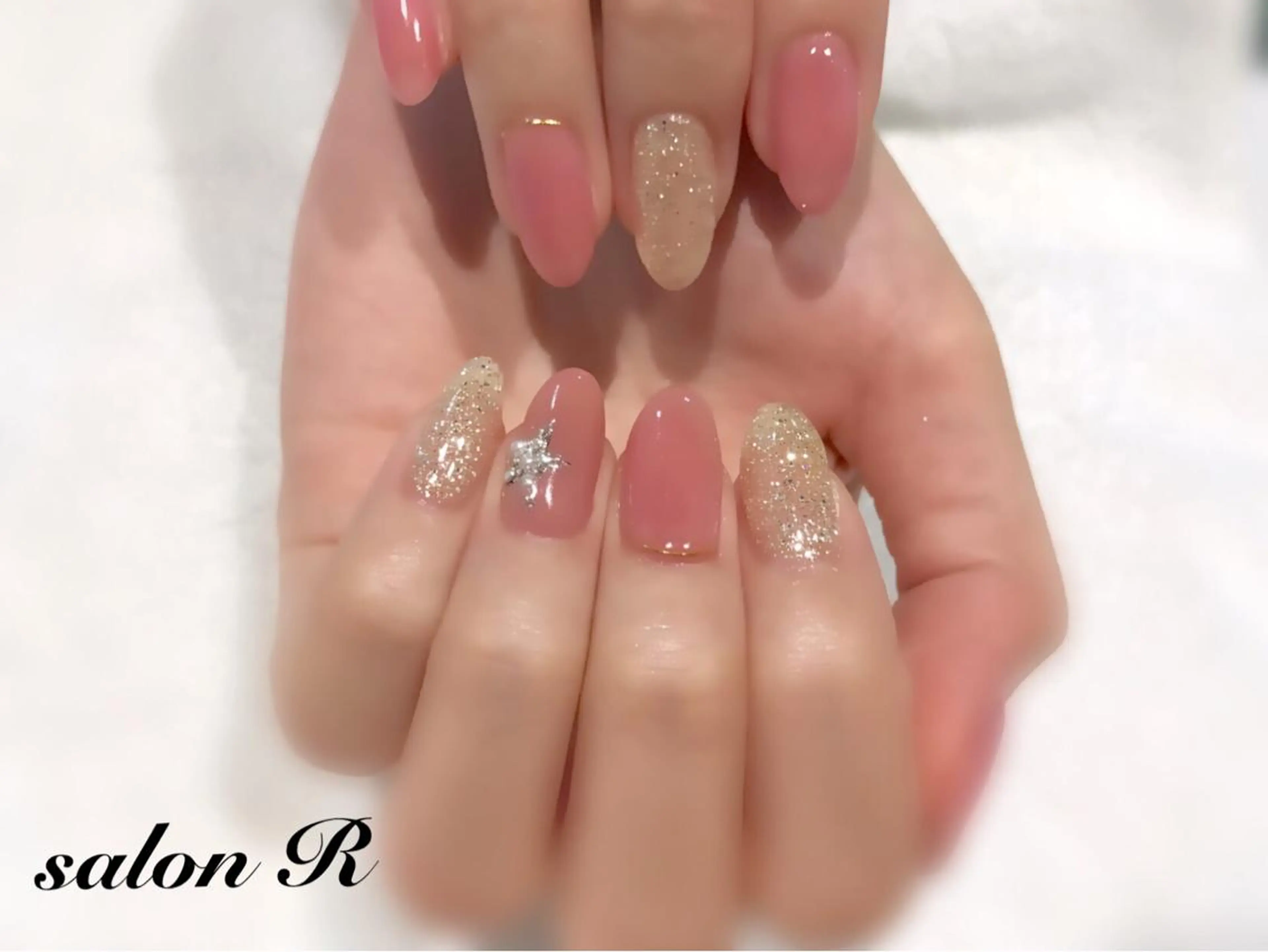 ネイル ピンク ハンドネイル Re Pearl～コーディネートサロン～ 市駅前店所属・NARUMI HYODOのネイルデザイン