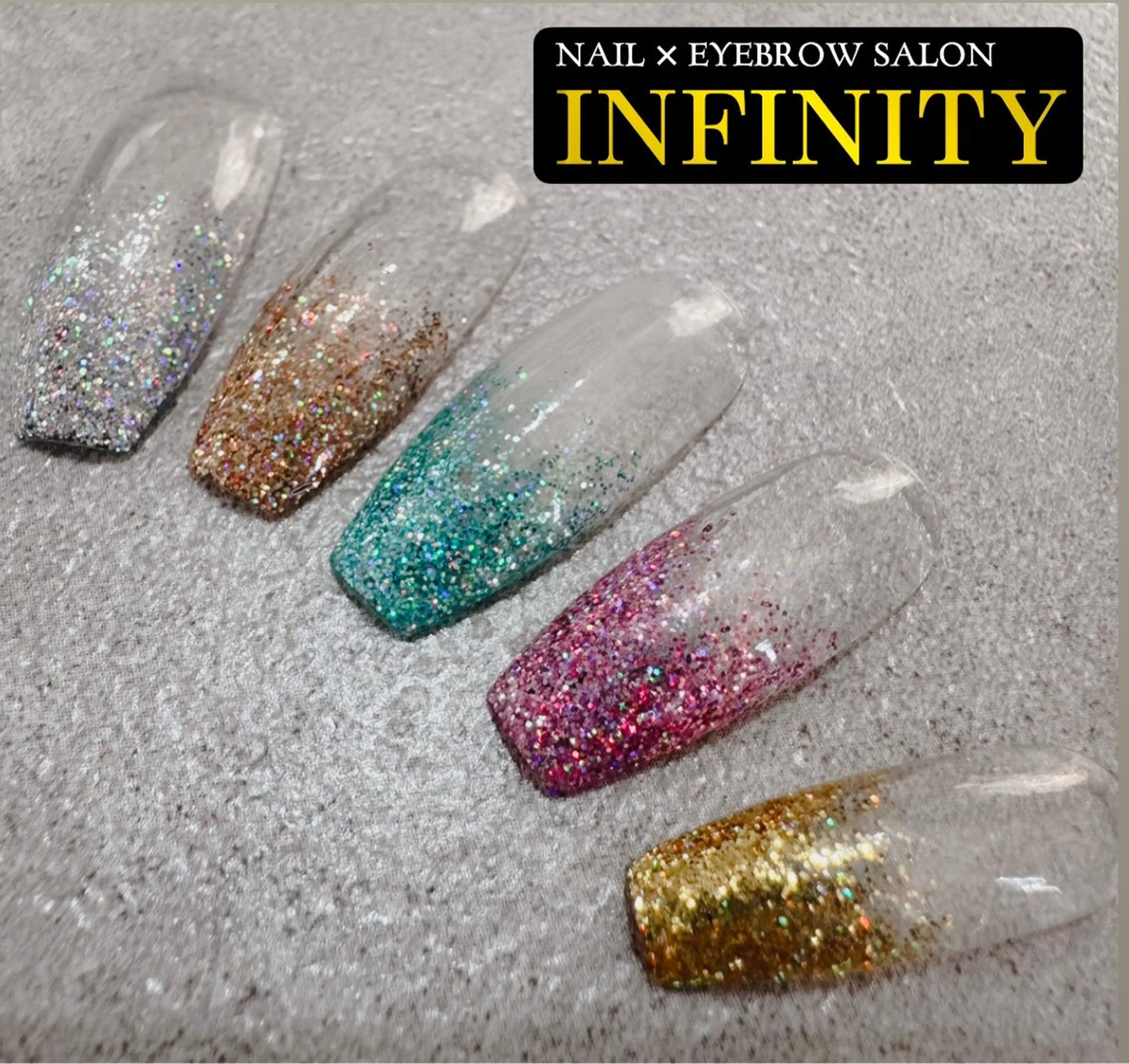 ネイル ラメ(グリッター) ラメグラデーション INFINITY所属・INFINITY 💎のネイルデザイン