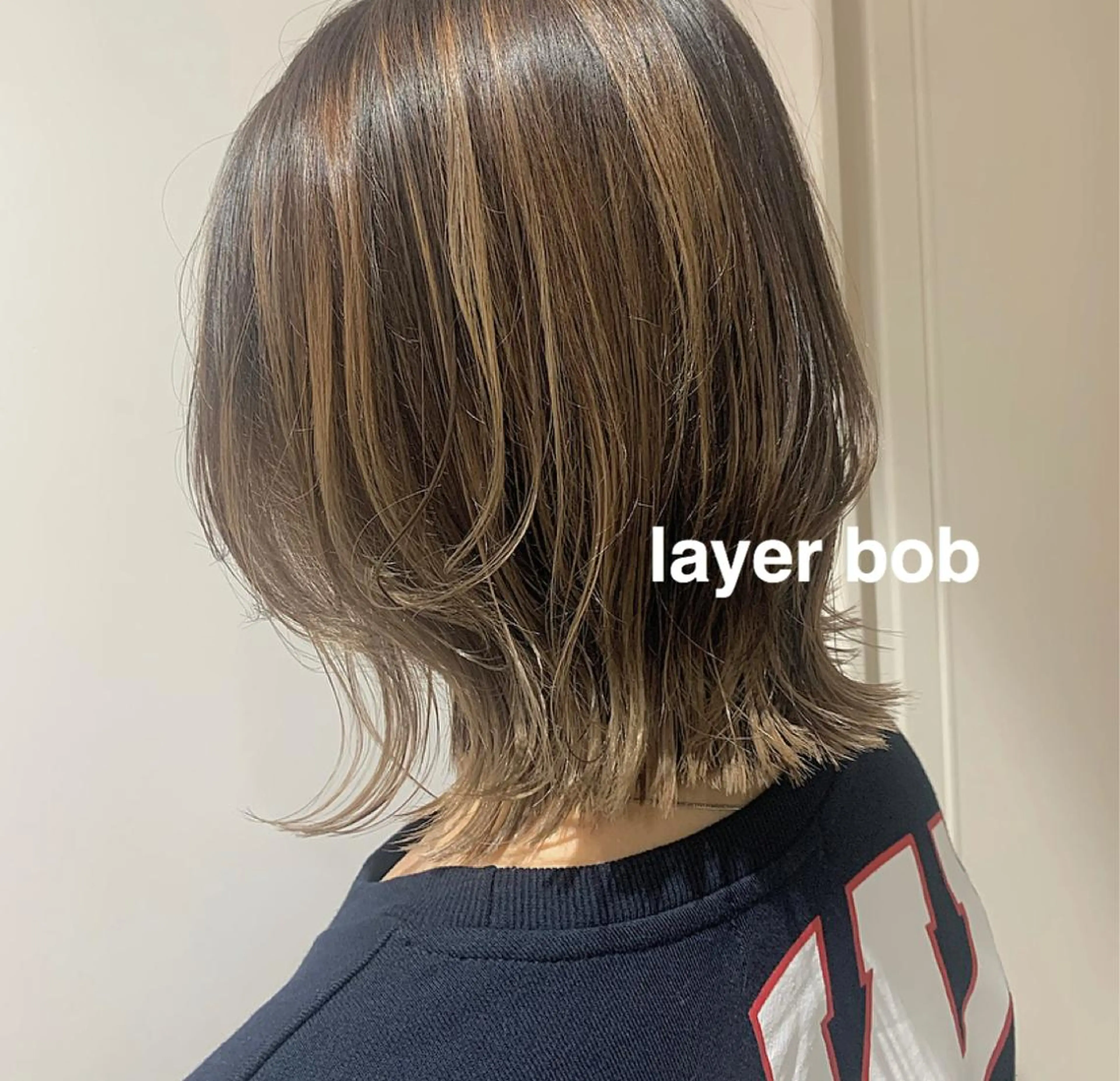 ミディアム ボブレイヤー ボブ レイヤーカット kitagawa mayuのヘアスタイル