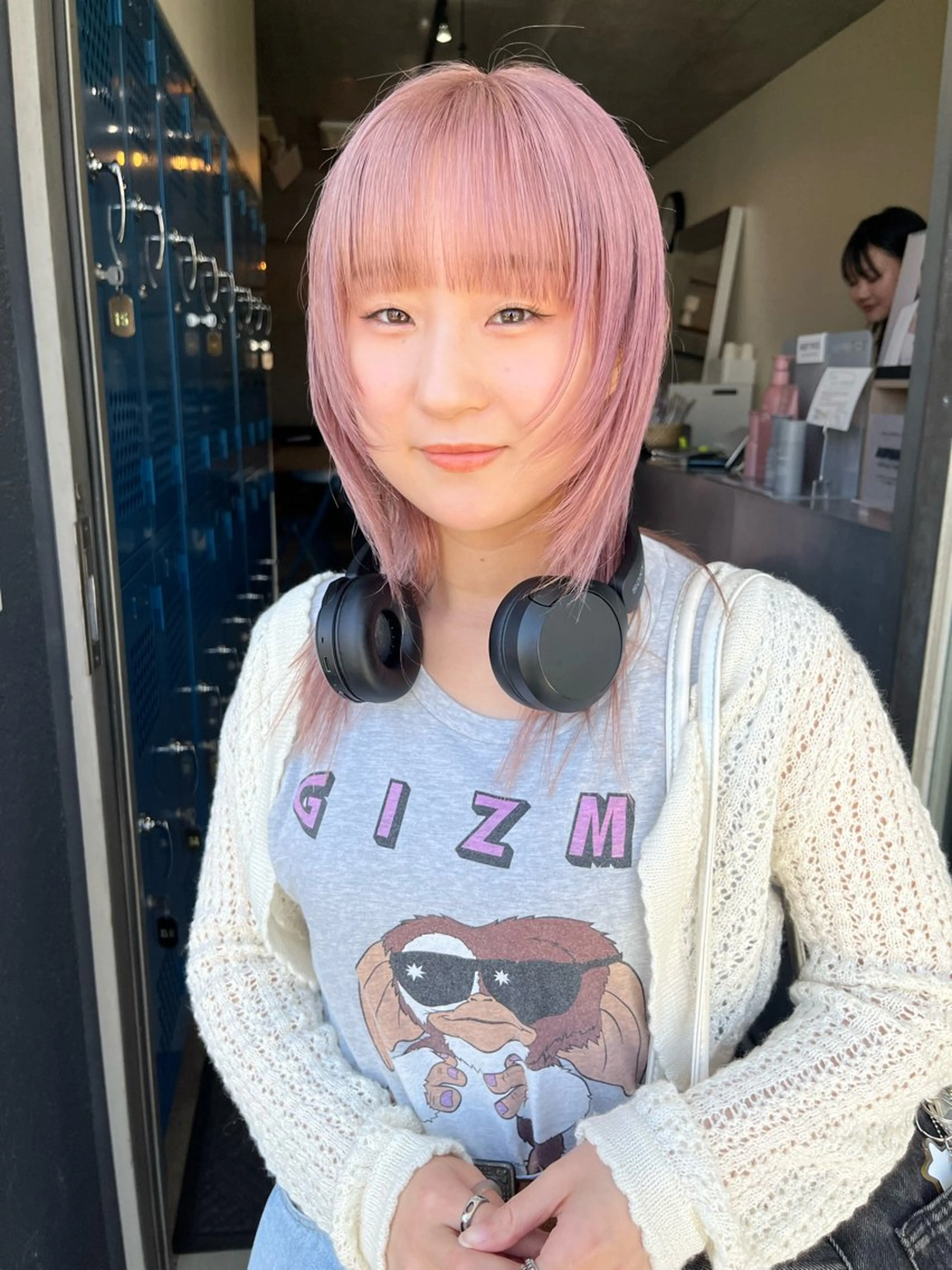 ミディアム ボブレイヤー ボブ 顔まわりレイヤー ハイレイヤー 韓国風ヘア レイヤーカット\ウル フ　chinatsuのヘアスタイル