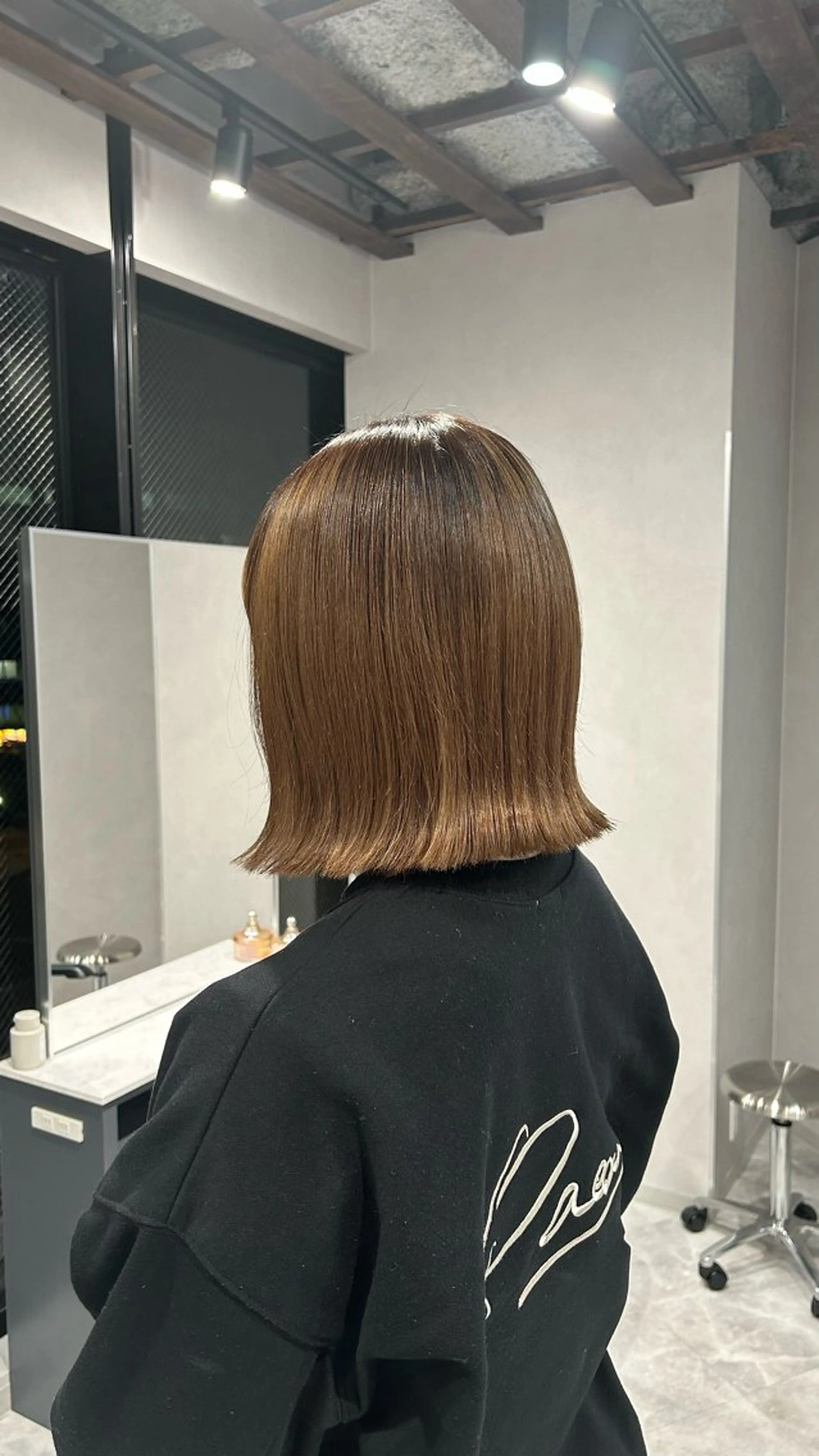 ミディアム ボブ 外ハネヘア 寺川留以 /カットモデル募集中のヘアスタイル