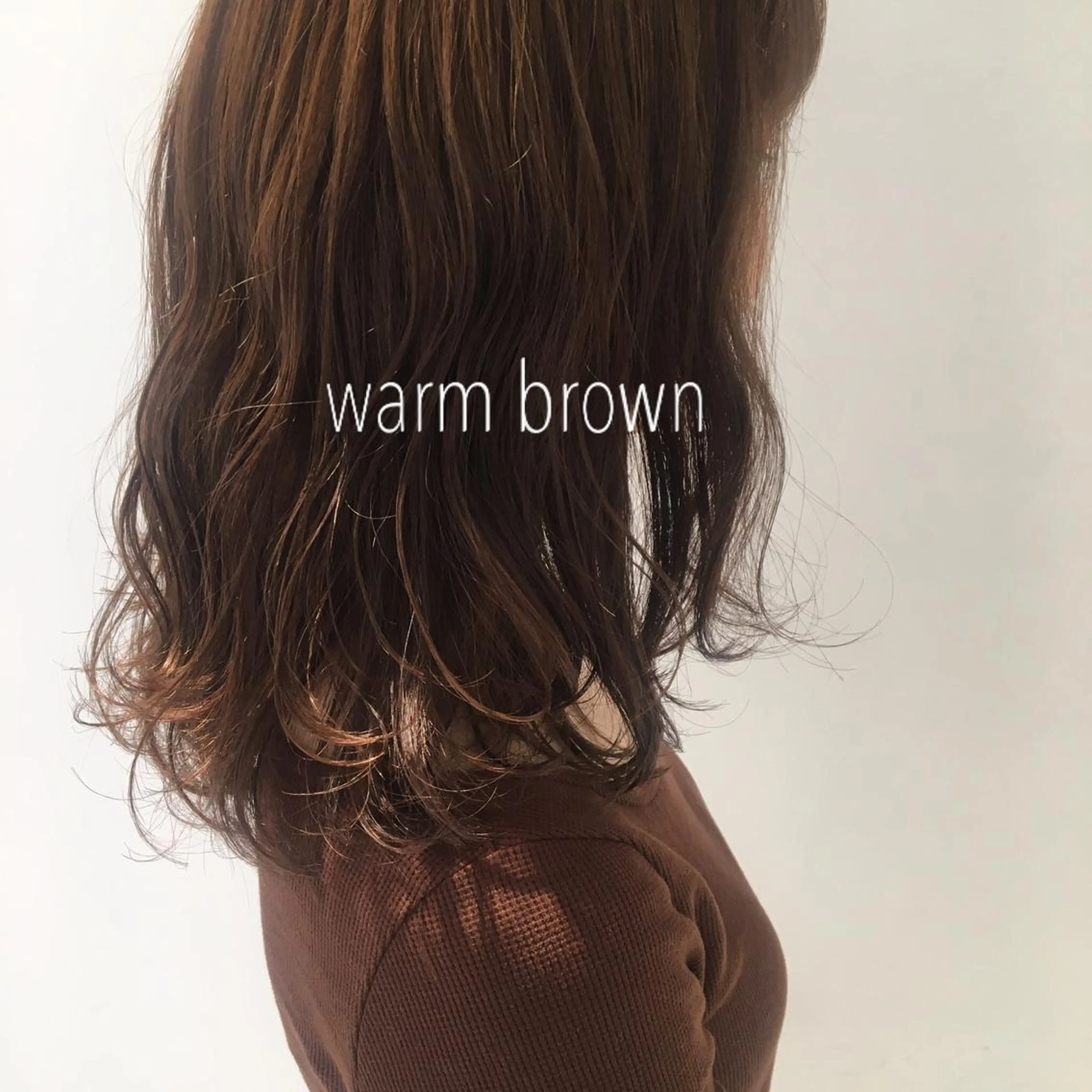 セミロング カラー ブラウンカラー emme MIHO♡のヘアスタイル