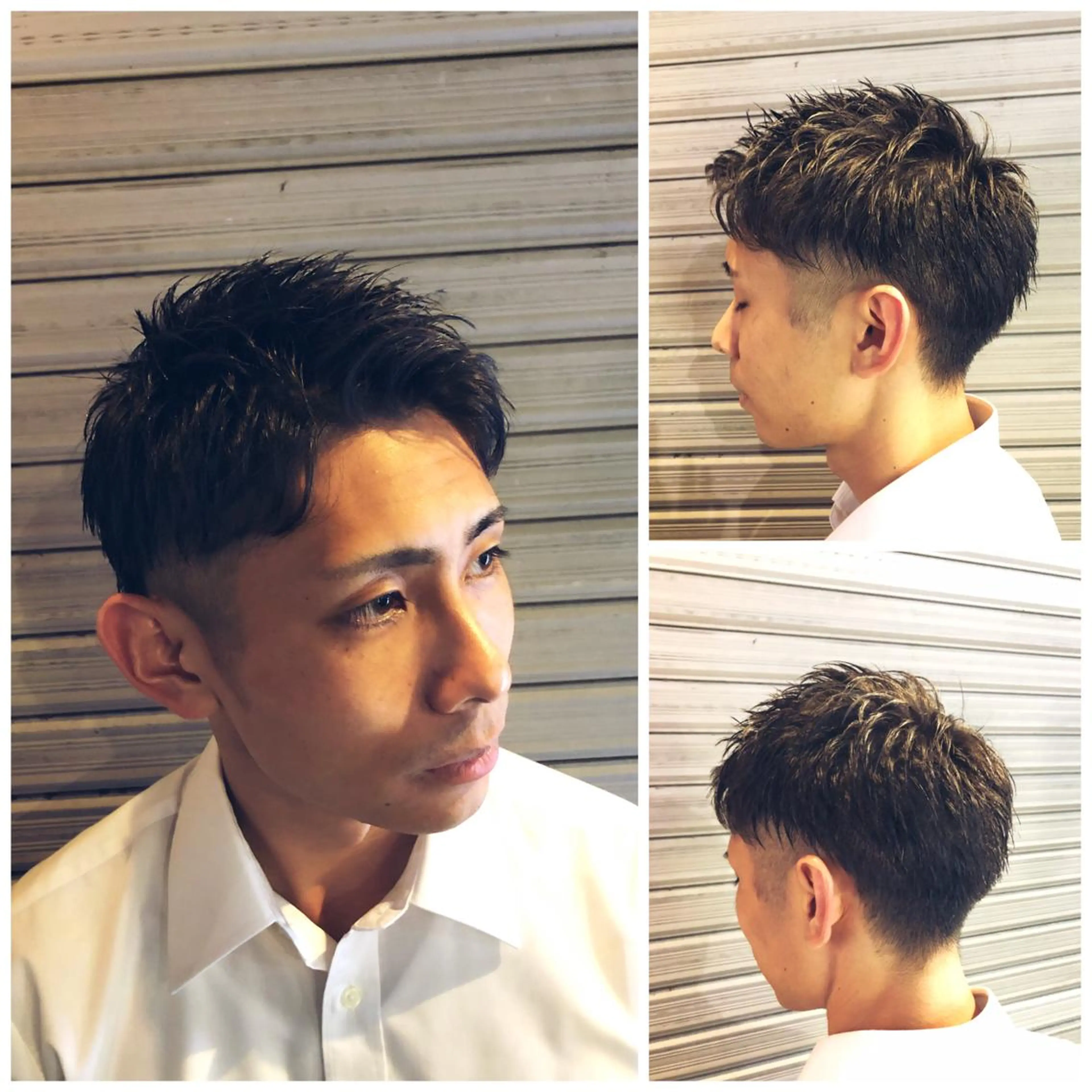 ミディアム メンズ 銀座メンズ ビジネスショートのヘアスタイル