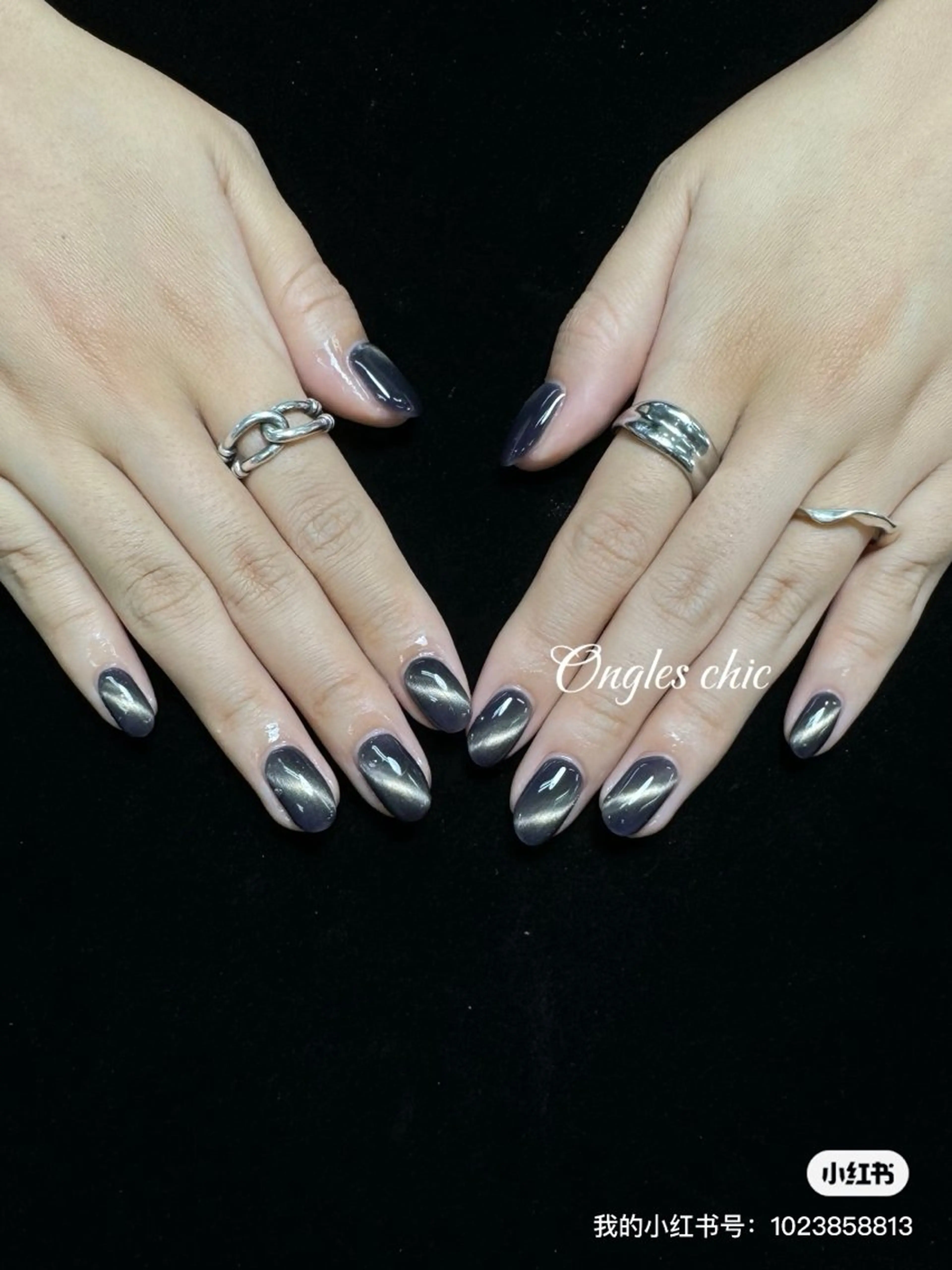 ネイル アートネイル オーロラネイル フレンチネイル ジェルネイル マグネットネイル ハンドネイル し んのネイルデザイン