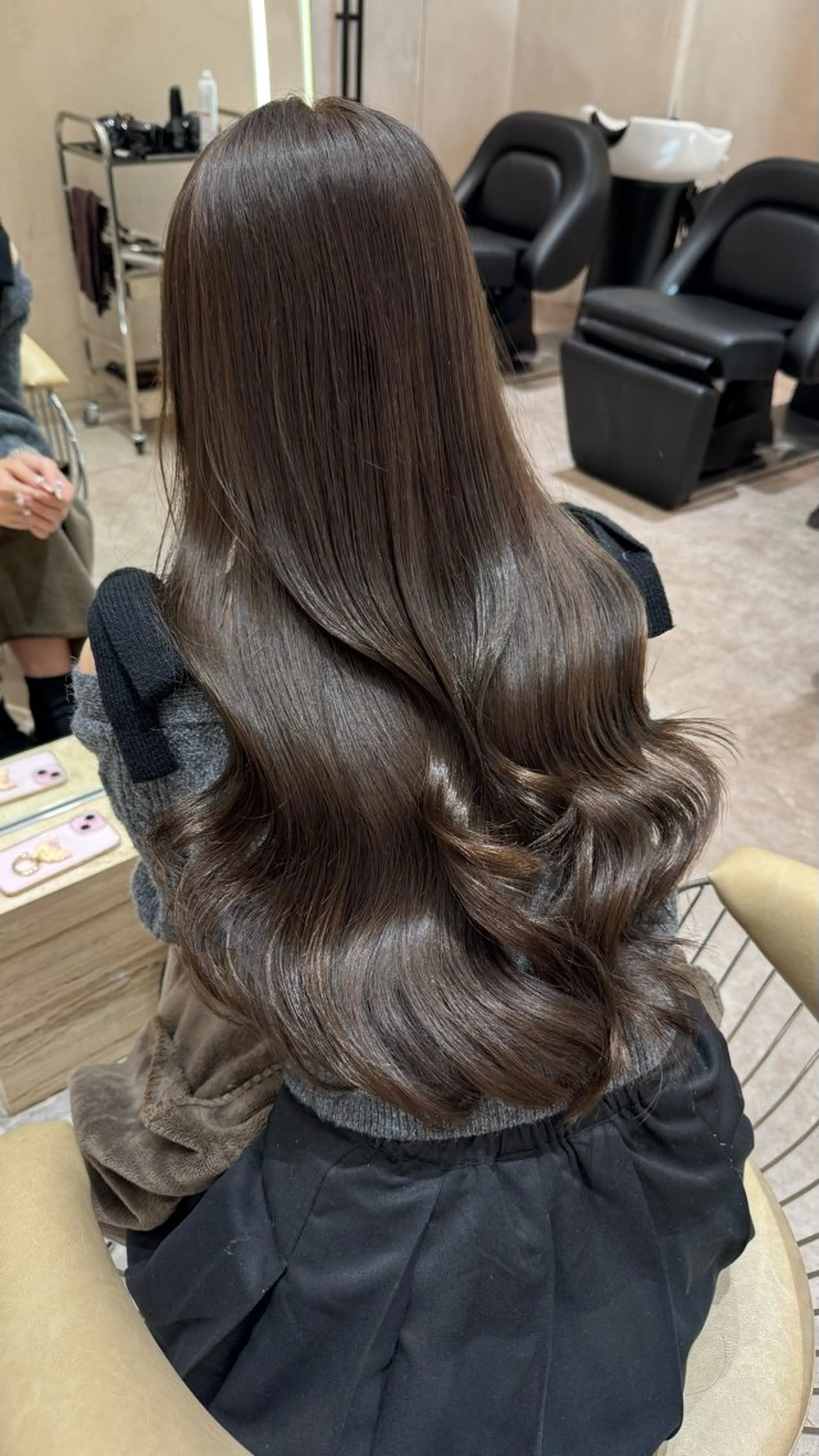 セミロング カット ヘアカラー トリートメント 韓国ヘア/ベージュ カラー/髪質改善/涼のヘアスタイル