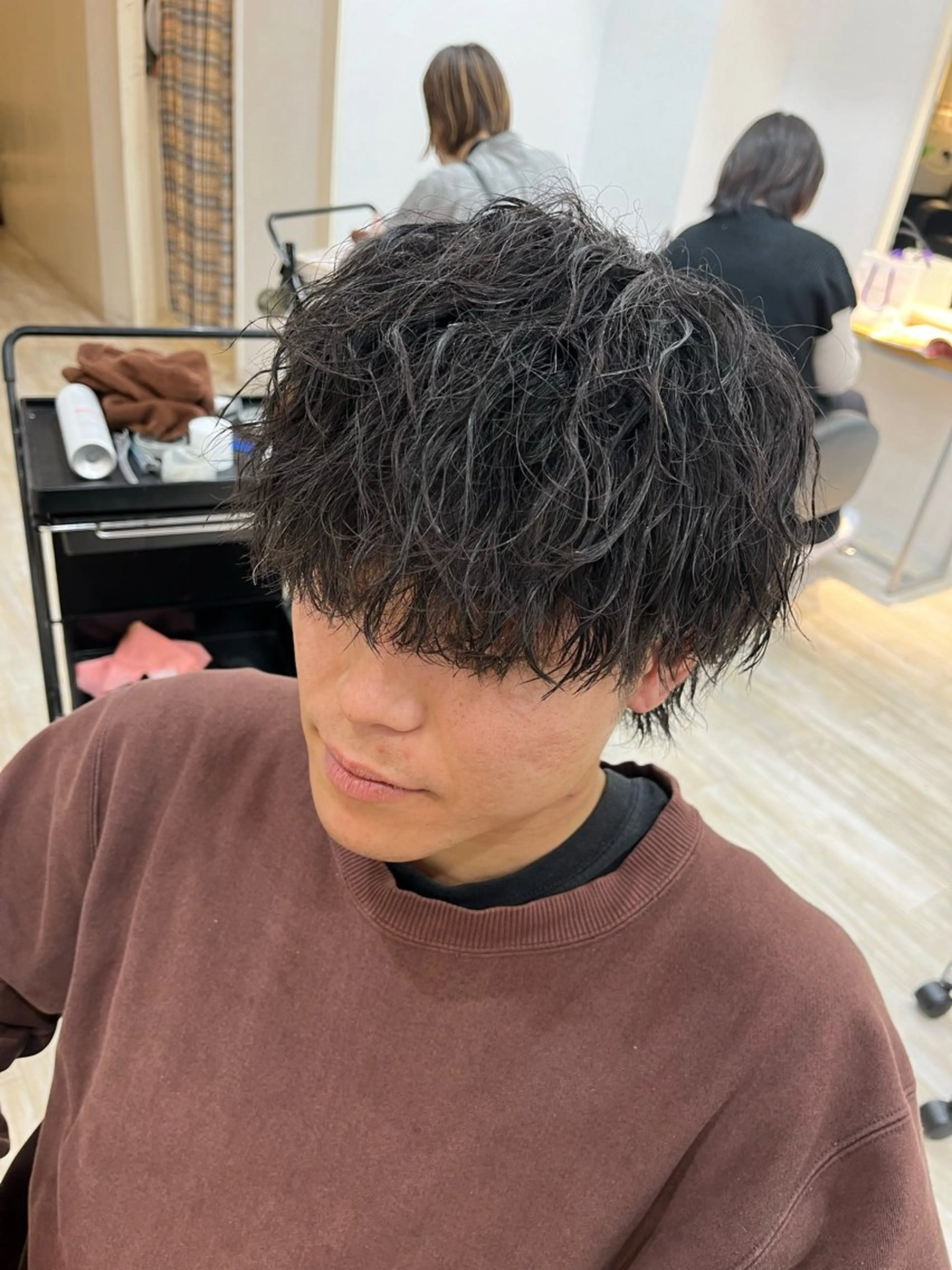 ショート パーマ メンズ メンズパーマ 波巻きパーマ Utata literie所属・嵯峨 大地/パーマ/ ハード系/特殊系のヘアスタイル