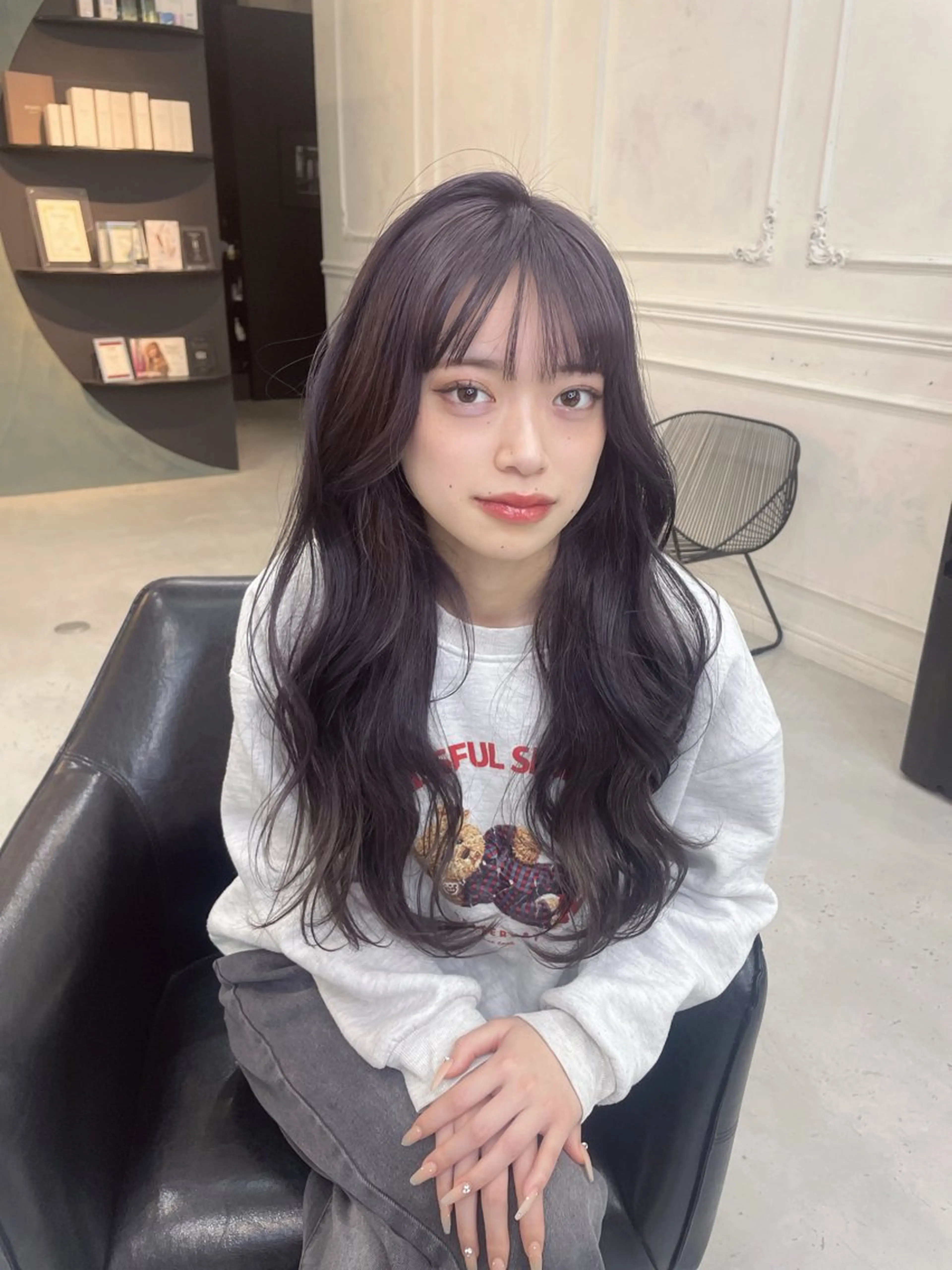 ロング パープルカラー MaisonHALU さくらのヘアスタイル
