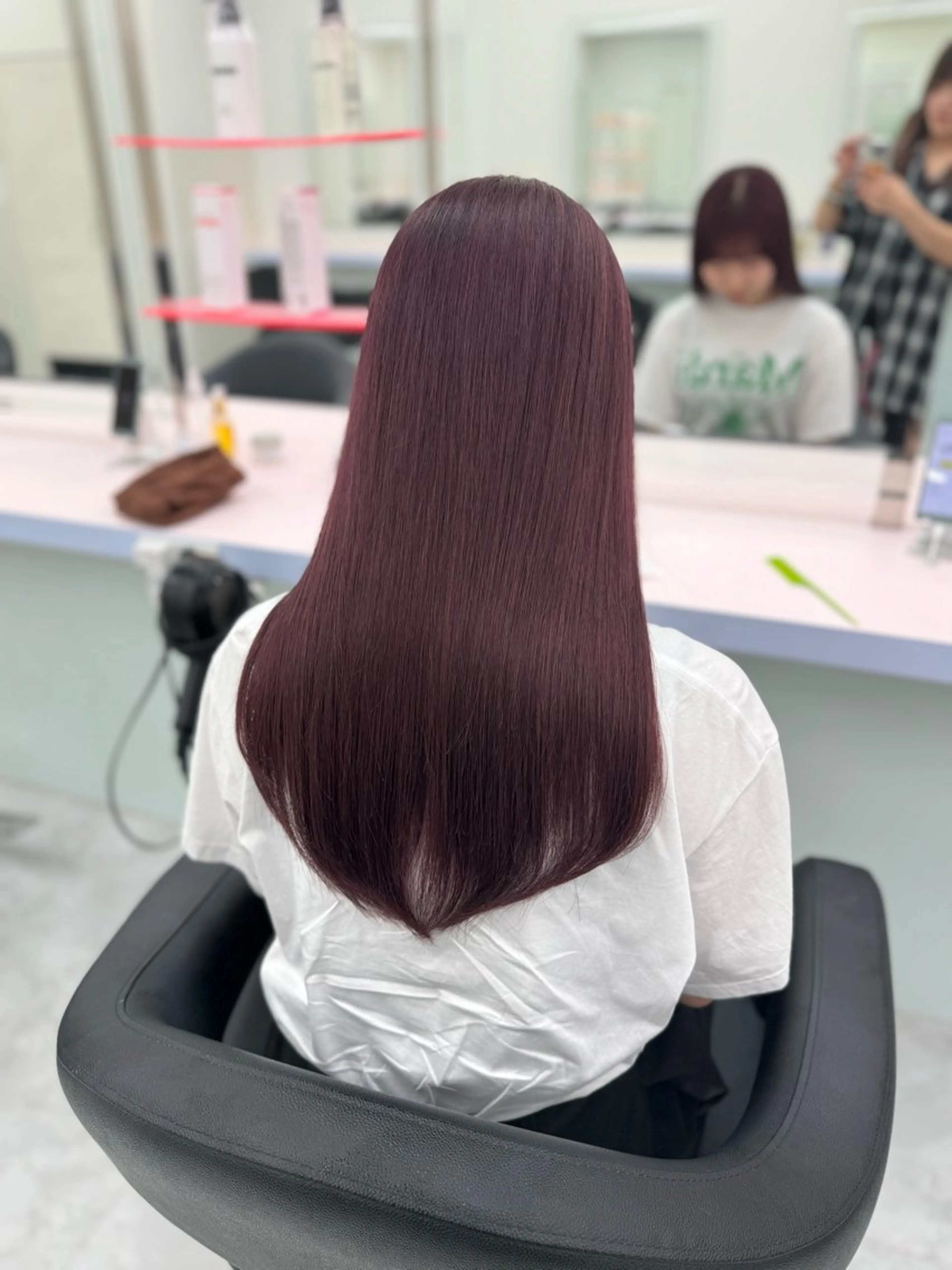 ロング カラー ダブルカラー ラベンダーカラー ピンクカラー ピンクラベンダー レイヤーカット ヘアカラー トリートメント ヘッドスパ ヘアセット ♡ブリーチカラー♡ Mirioのヘアスタイル