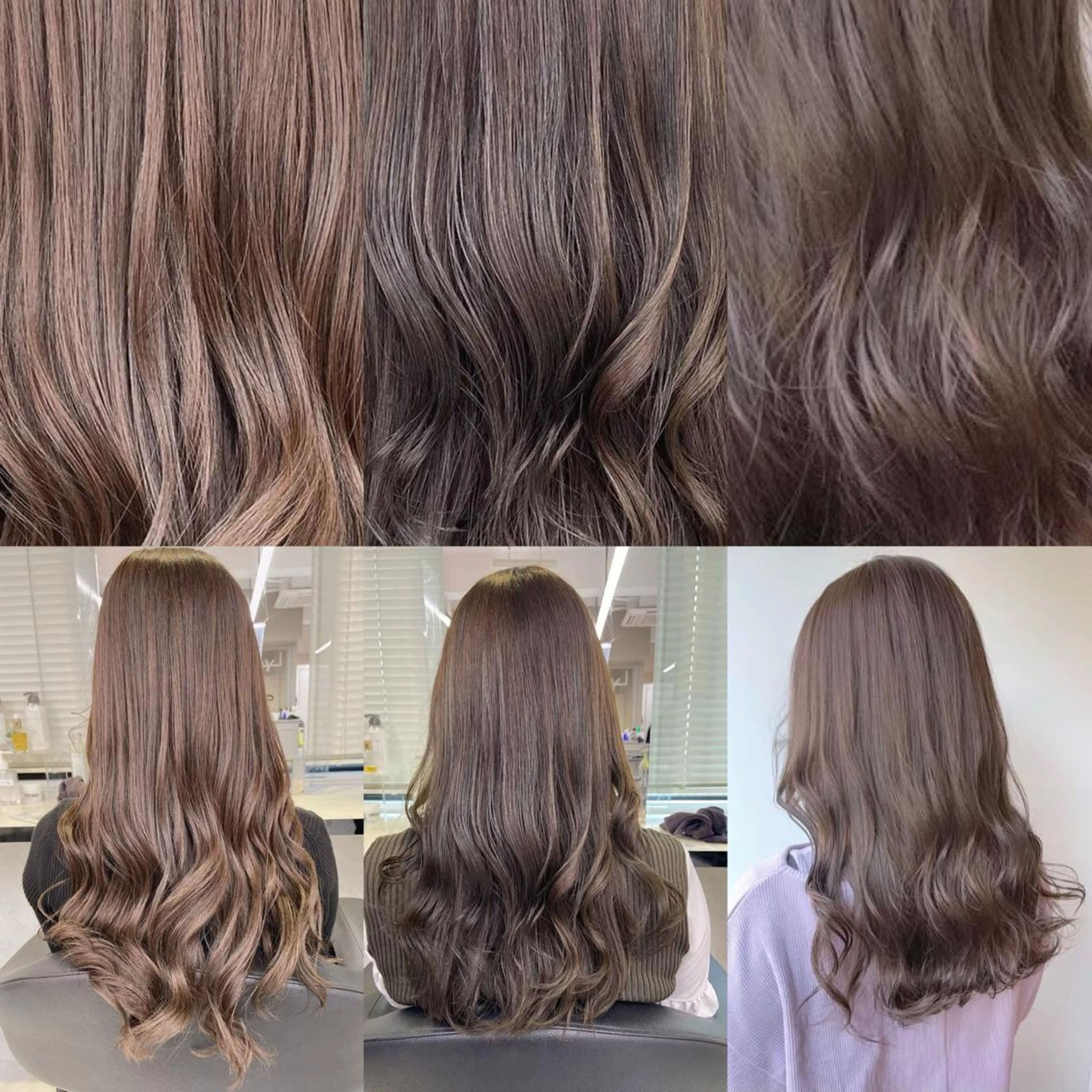 セミロング カラー 似合わせカット ❤️赤み消し 上品カラー❤️のヘアスタイル