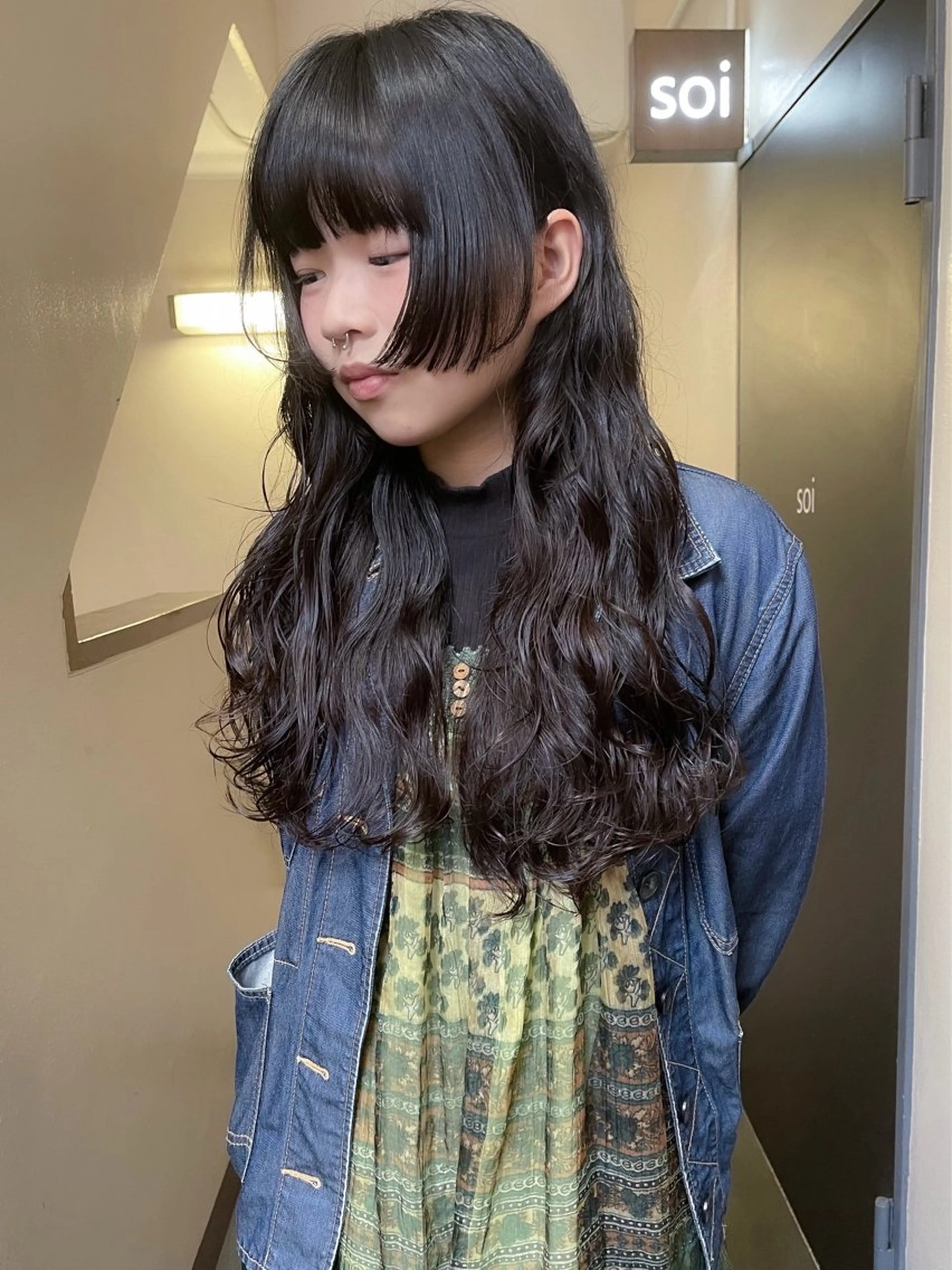 ロング パーマ 姫カット カット ヘアカラー パーマ トリートメント ヘアセット 安部佑哉/ハイトーン /レイヤー/グランジのヘアスタイル