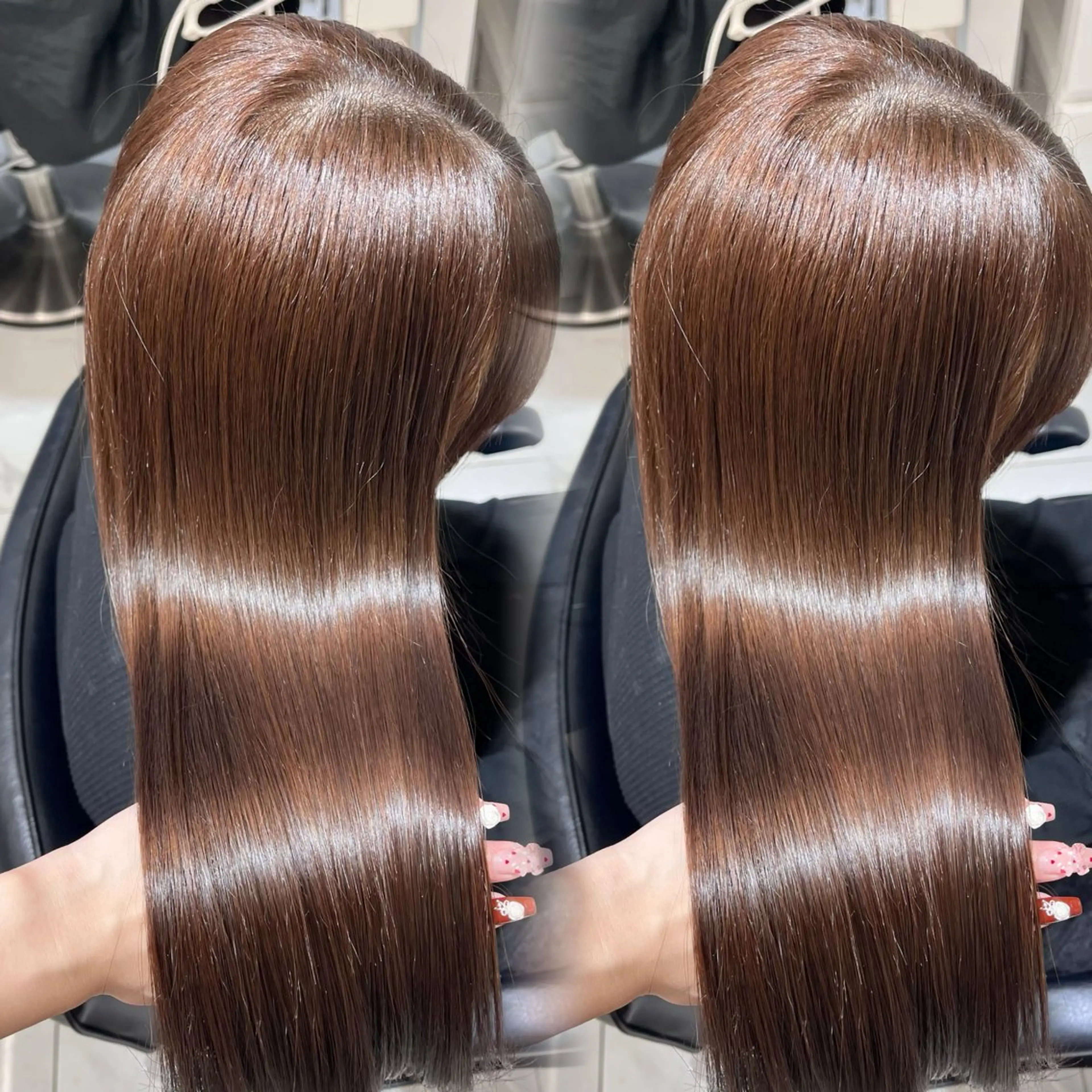 セミロング カラー ブリーチ ブラウンカラー ブリーチなしカラー カット ヘアカラー 韓国ヘア🎀艶髪 /渋谷/Manaeのヘアスタイル