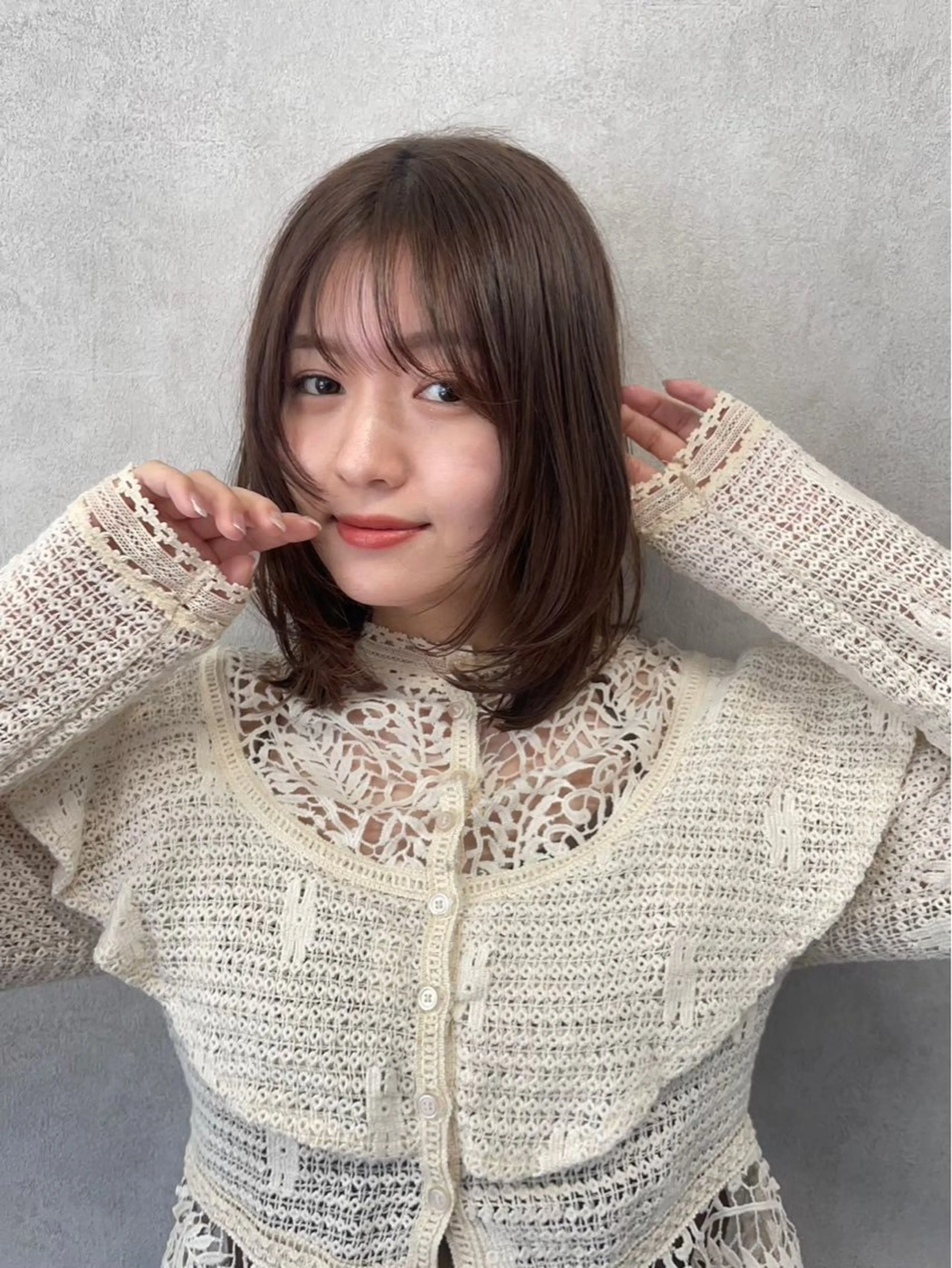 🌸抜け感ミディアムカットモデル🌸の写真