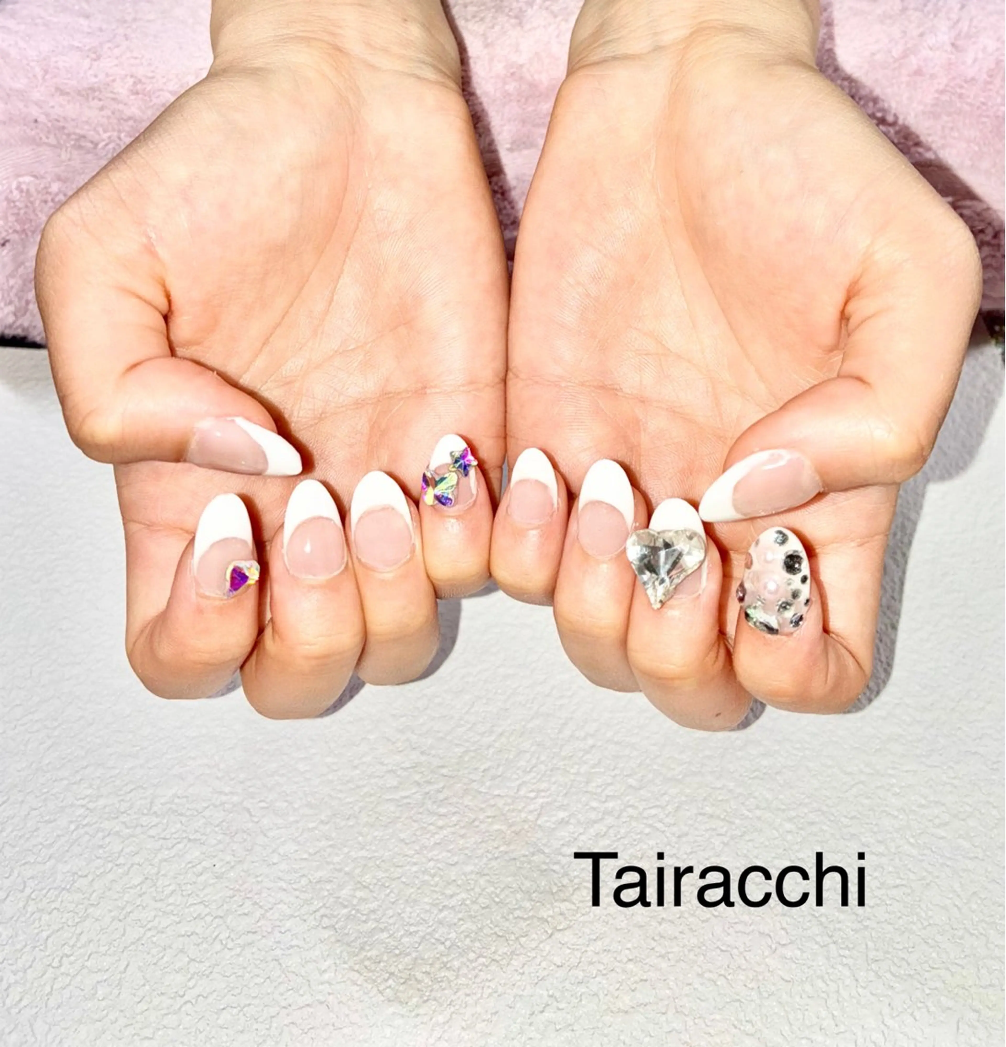 ネイル フレンチネイル スカルプネイル Tairacchi ﾀｲﾗｯﾁのネイルデザイン