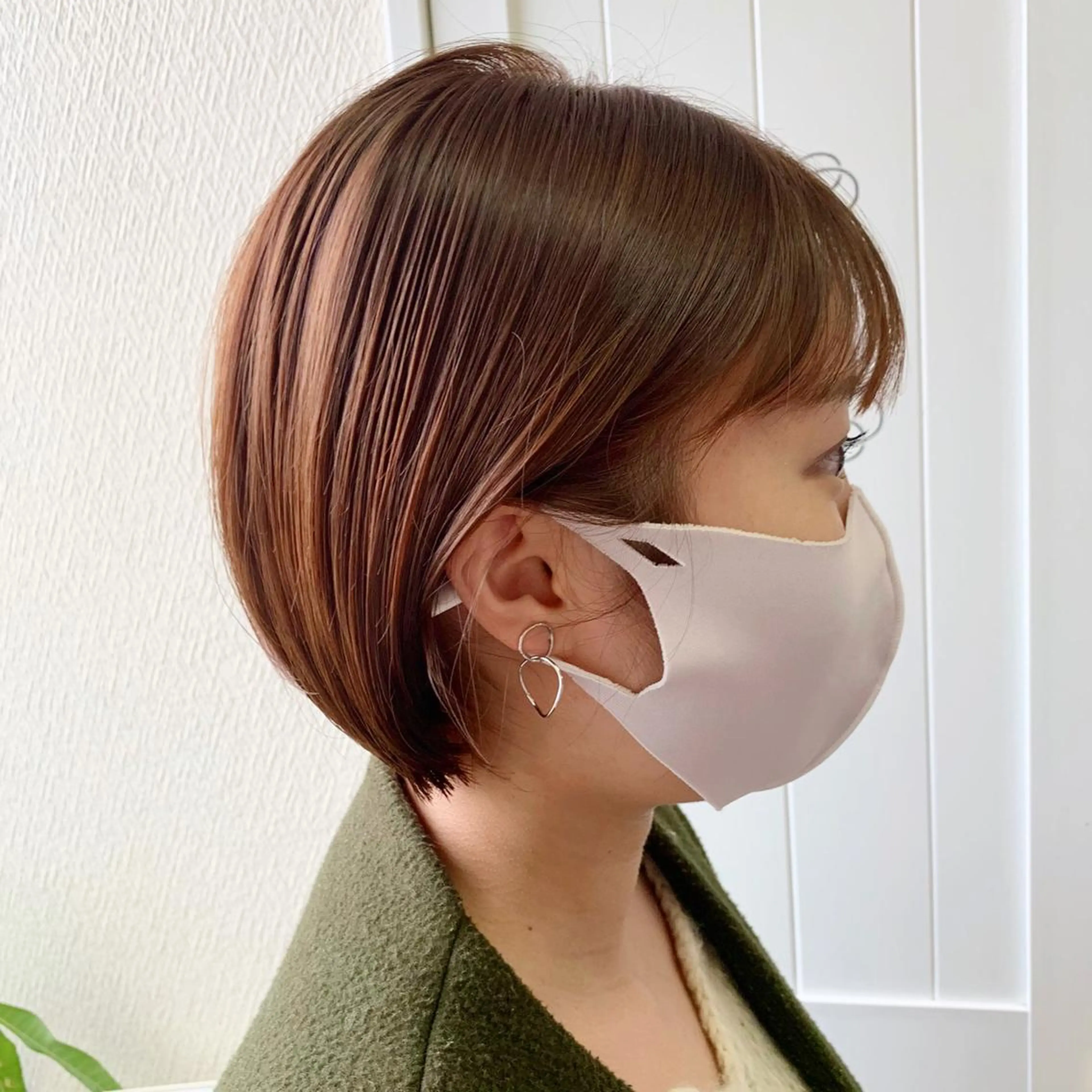 ショート カラー ブラウンカラー オレンジ オレンジブラウン 韓国ヘア /男女❄️ 細江 美紅のヘアスタイル