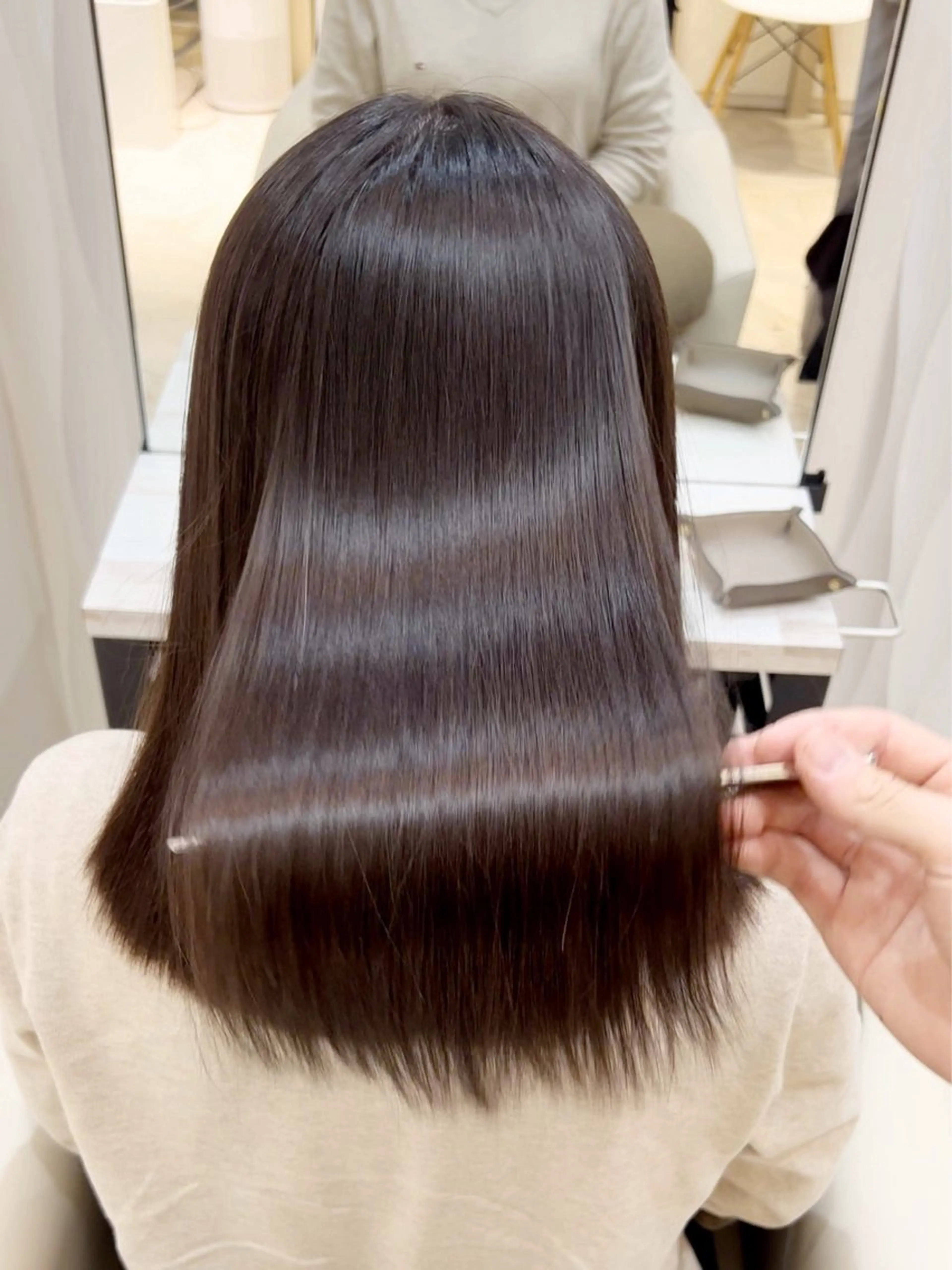 セミロング パーマ 縮毛矯正 トリートメント 🌈髪質改善特化🌈 縮毛矯正/原口純平のヘアスタイル