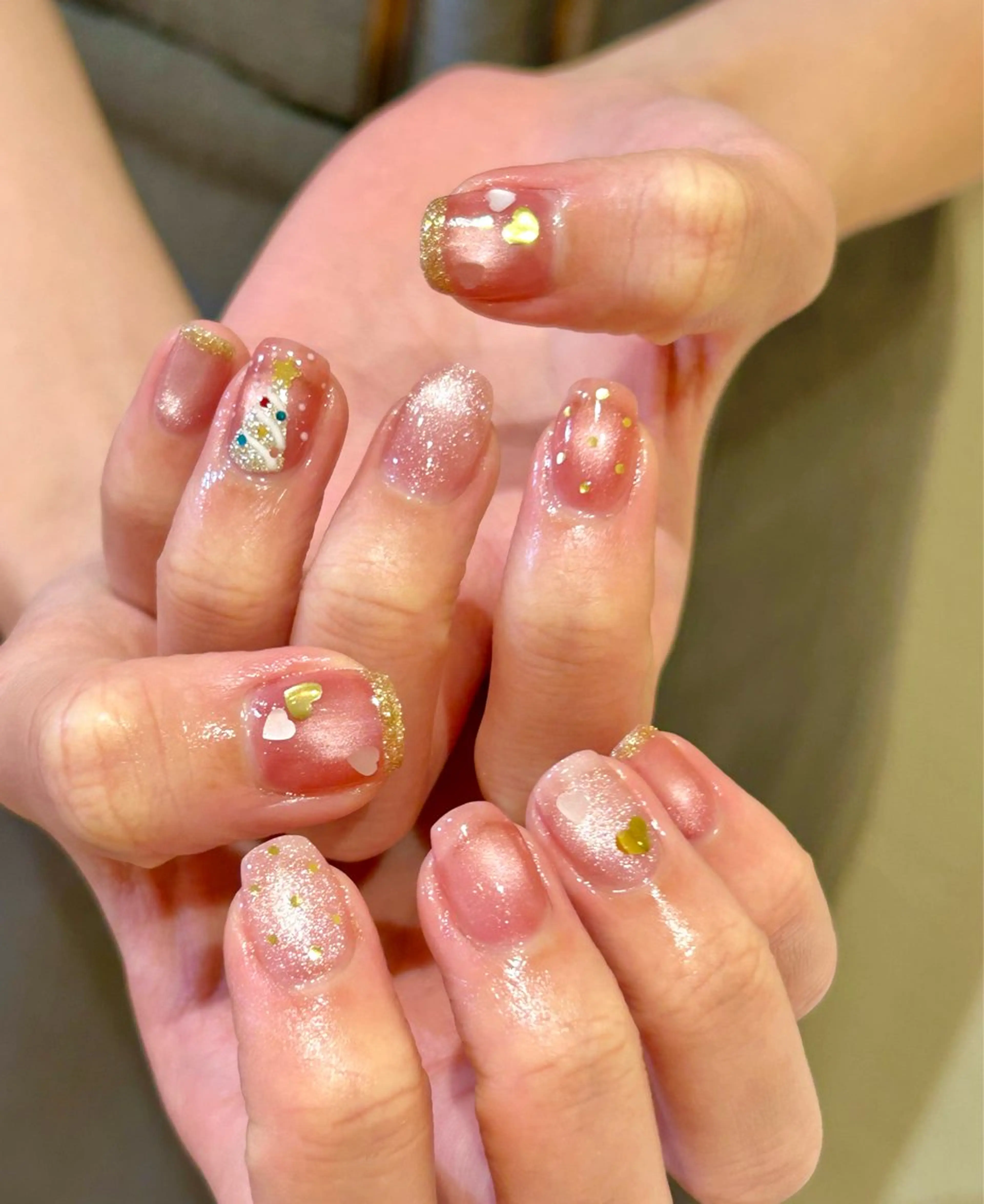 ネイル 冬ネイル クリスマス ハンドネイル Mana  🫧 パラジェル⌇自由が丘のネイルデザイン