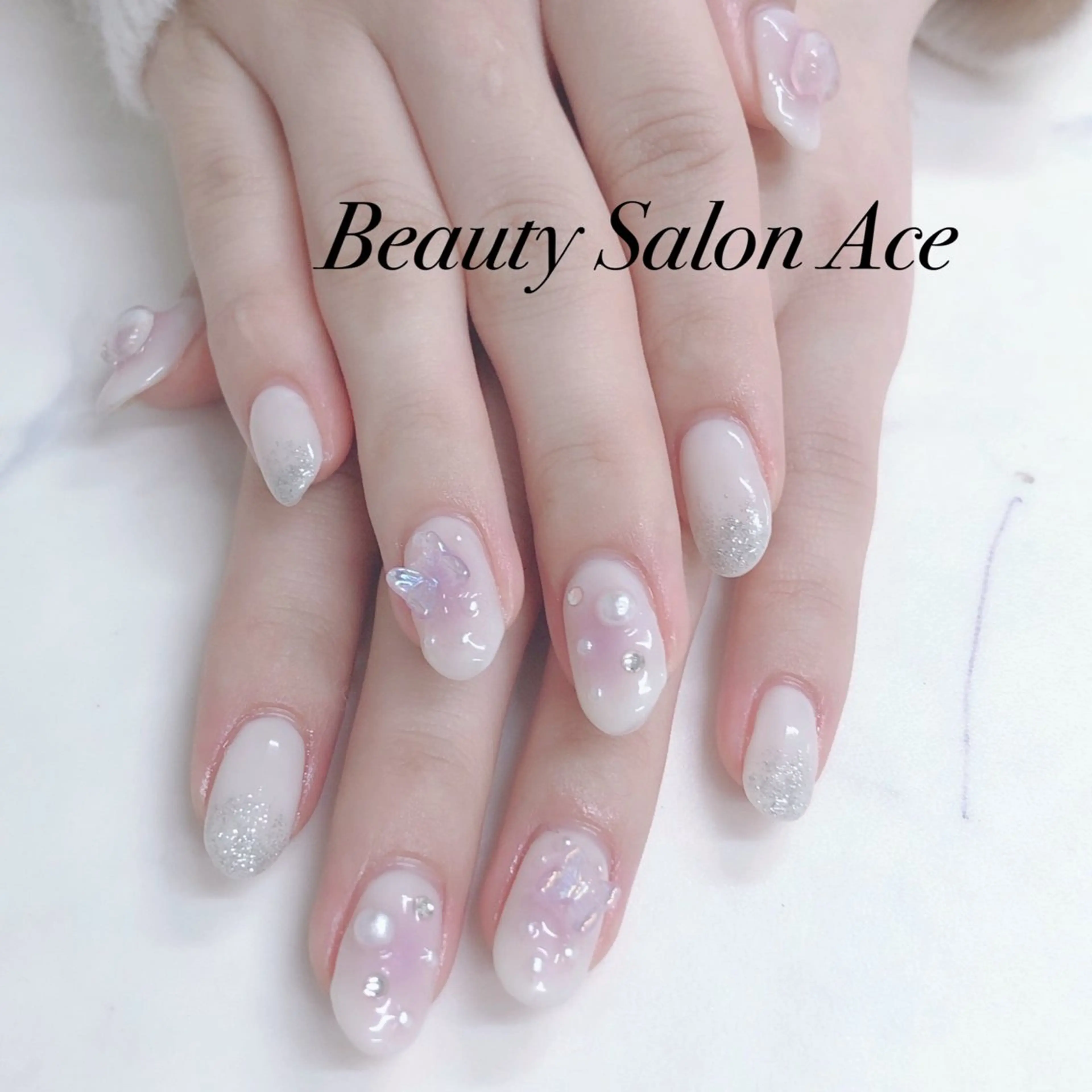 ネイル 成人式 メンズネイル ハンドネイル ハンドケア Beauty Salon Ace(ネイルサロン エース)所属・池袋フィルイン Ace♡長さだしのネイルデザイン