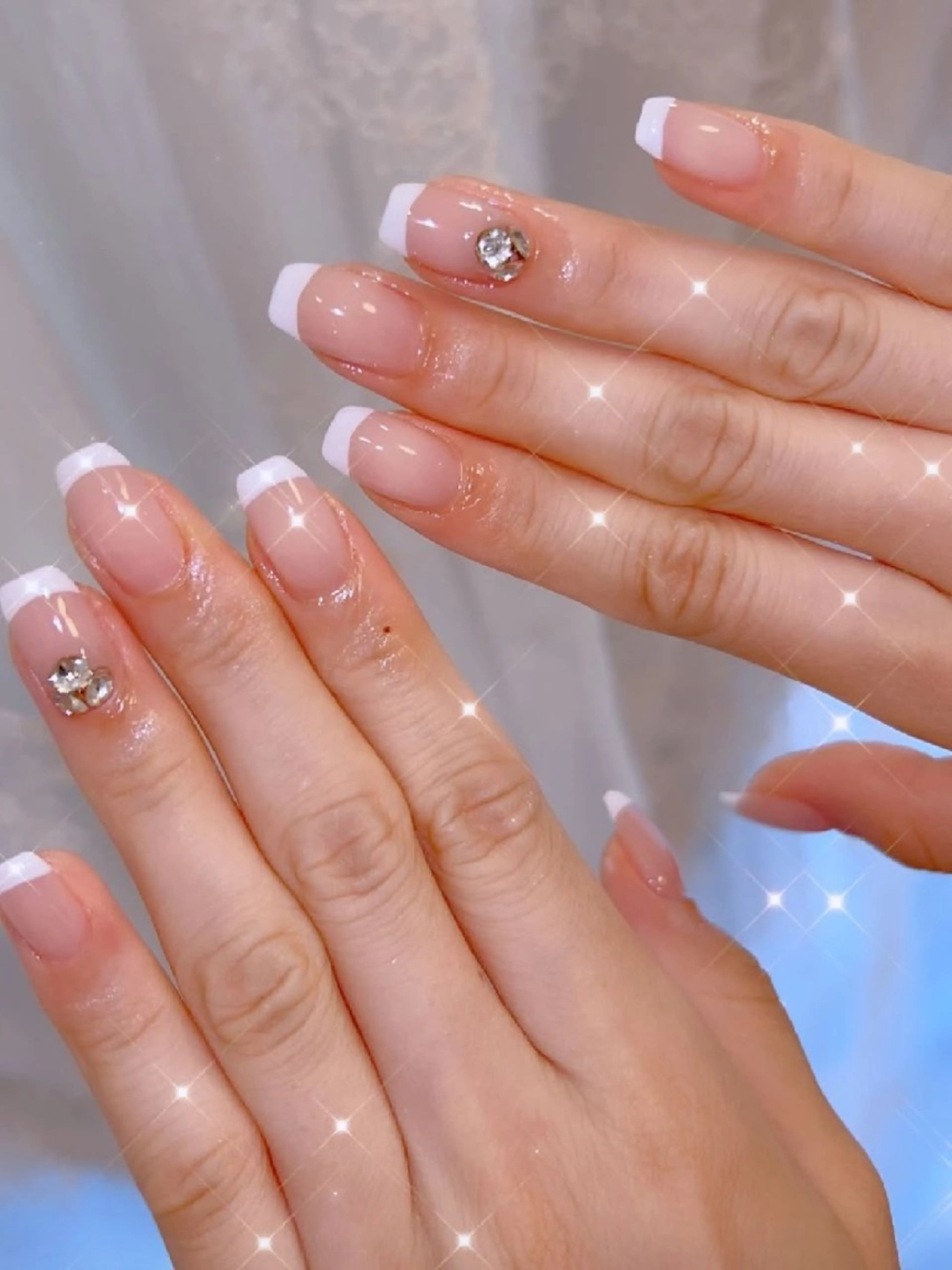 ネイル 長さ出し ジェルネイル 韓国ネイル マグネットネイル ニュアンスネイル ハンドネイル I LOVE ME NAIL.｡.:*♡のネイルデザイン