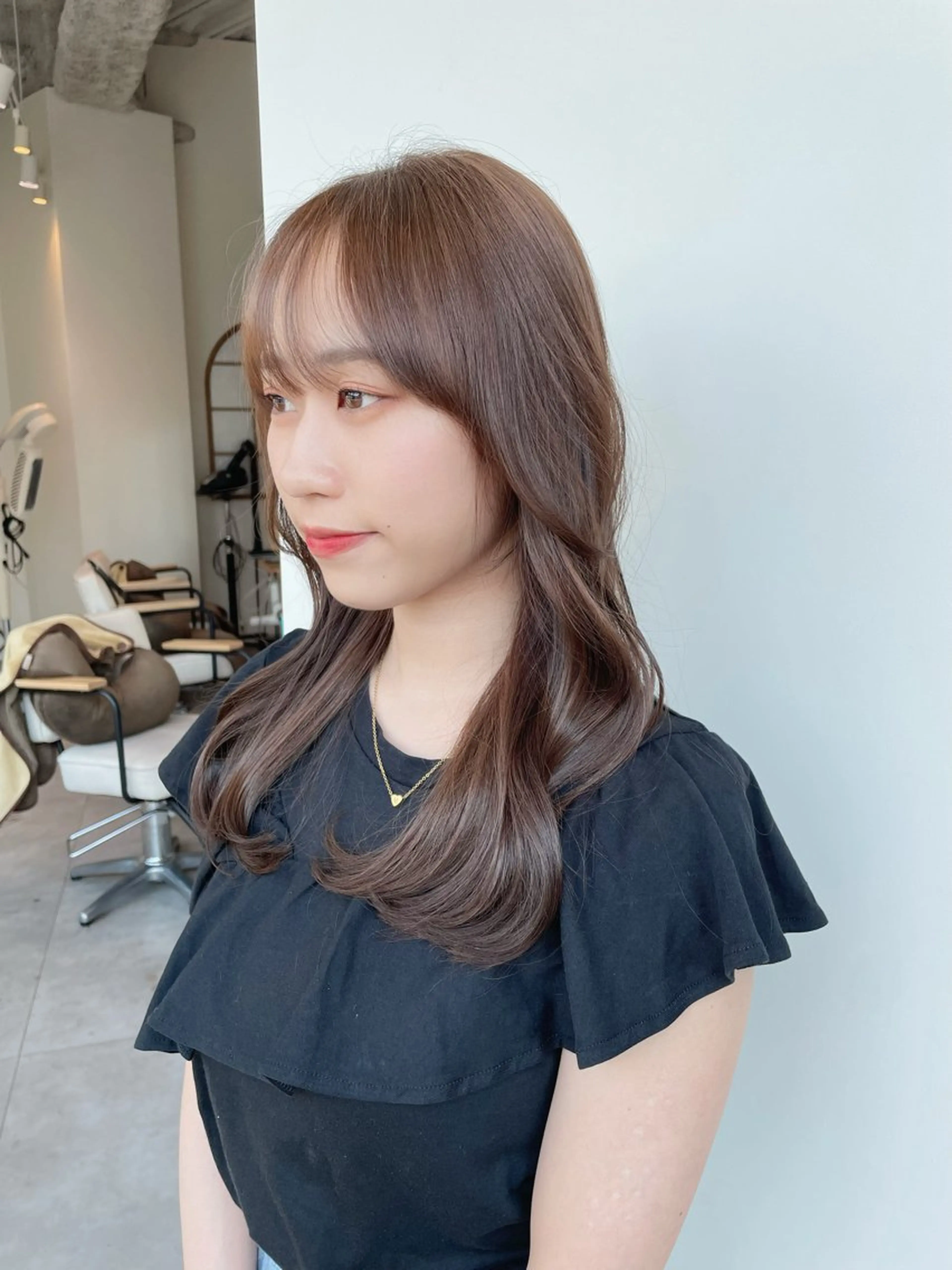 セミロング カラー カット ヘアカラー ﾅﾂﾐ/韓国ヘア/ レイヤーカット🎀のヘアスタイル