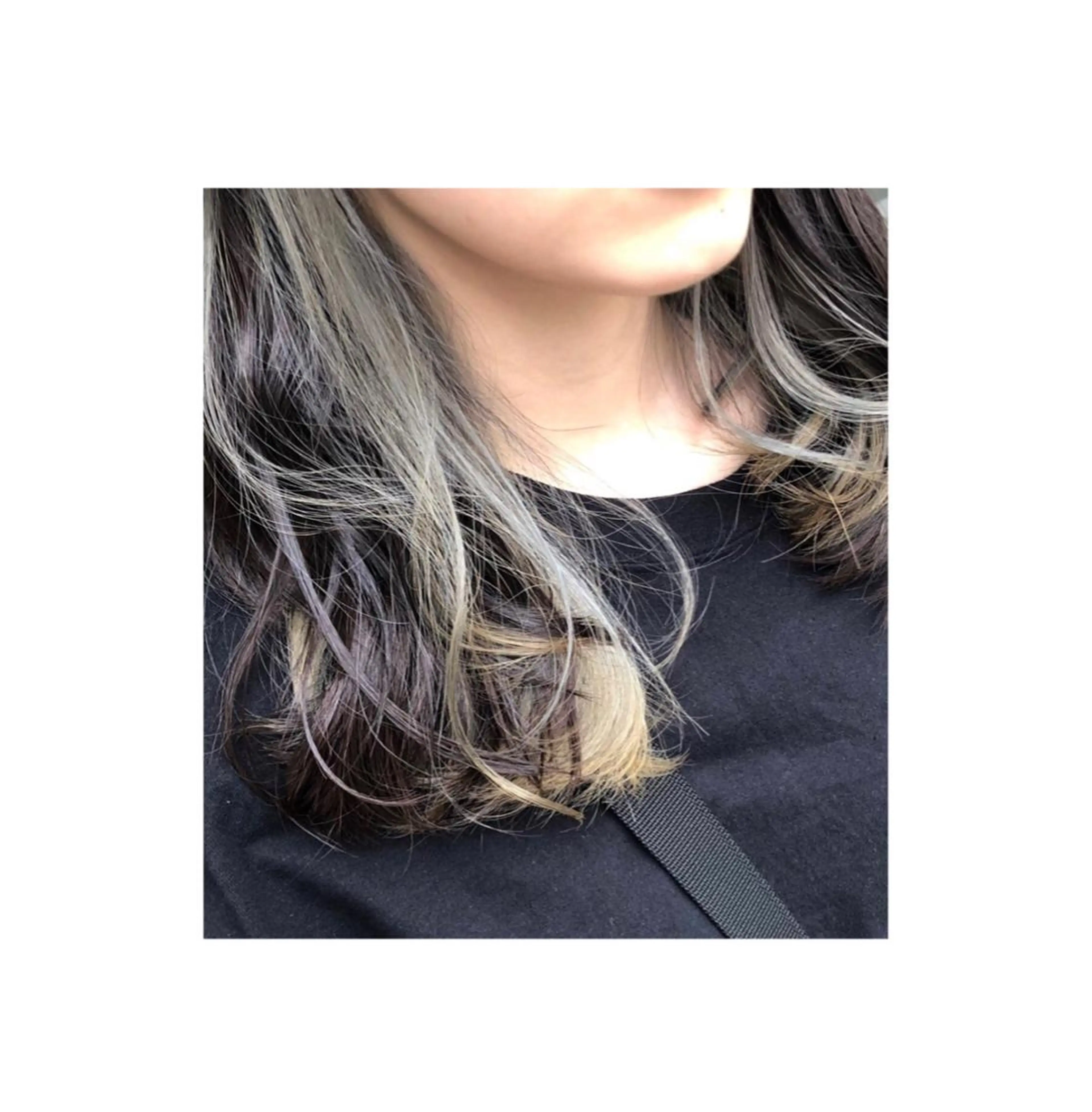 セミロング カラー ヘアカラー あらい なつみのヘアスタイル