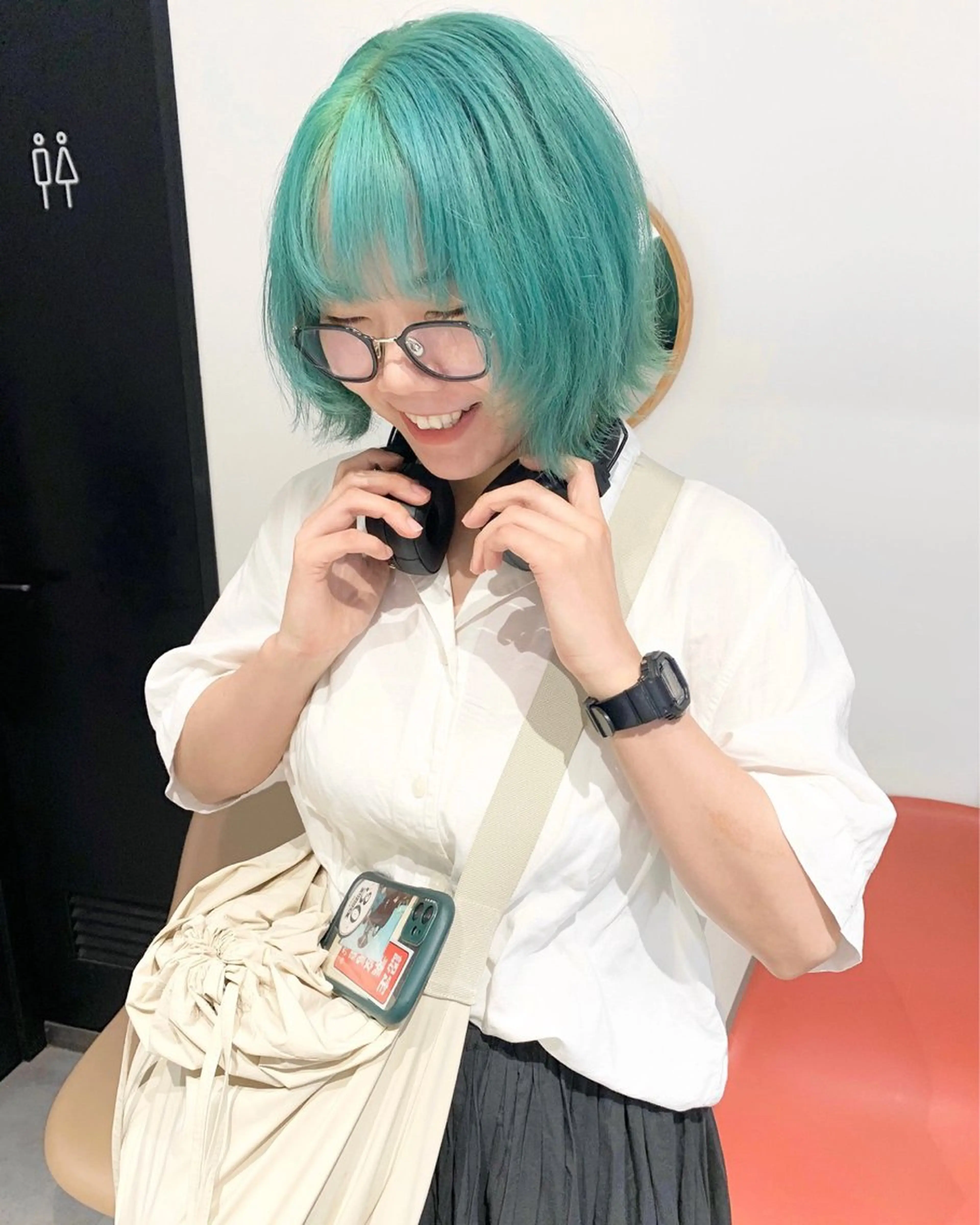 ショート カラー kanta 梅田 韓国ハイトーンのヘアスタイル