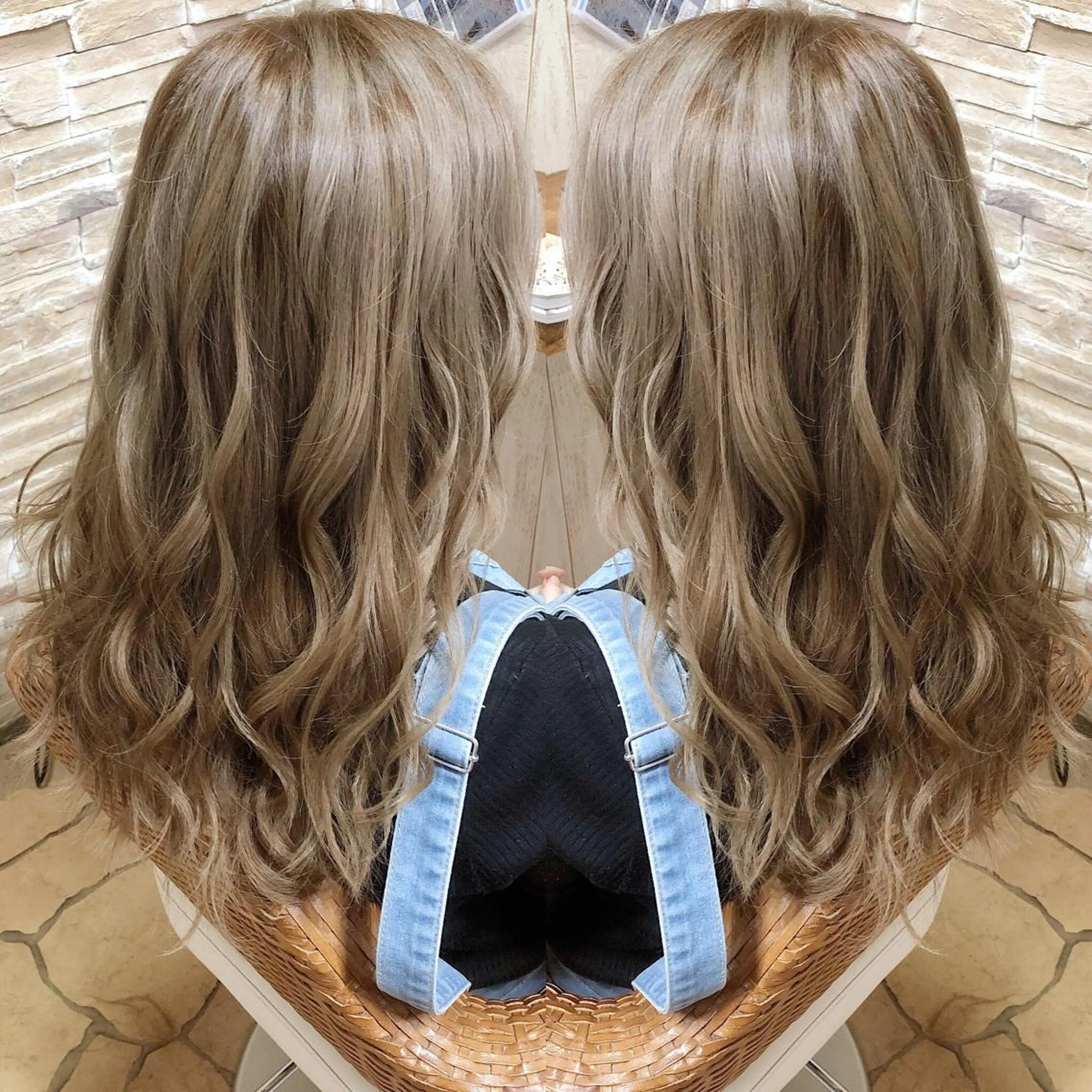 ロング カラー ヘアカラー トリートメント kr2s アメ村のヘアスタイル