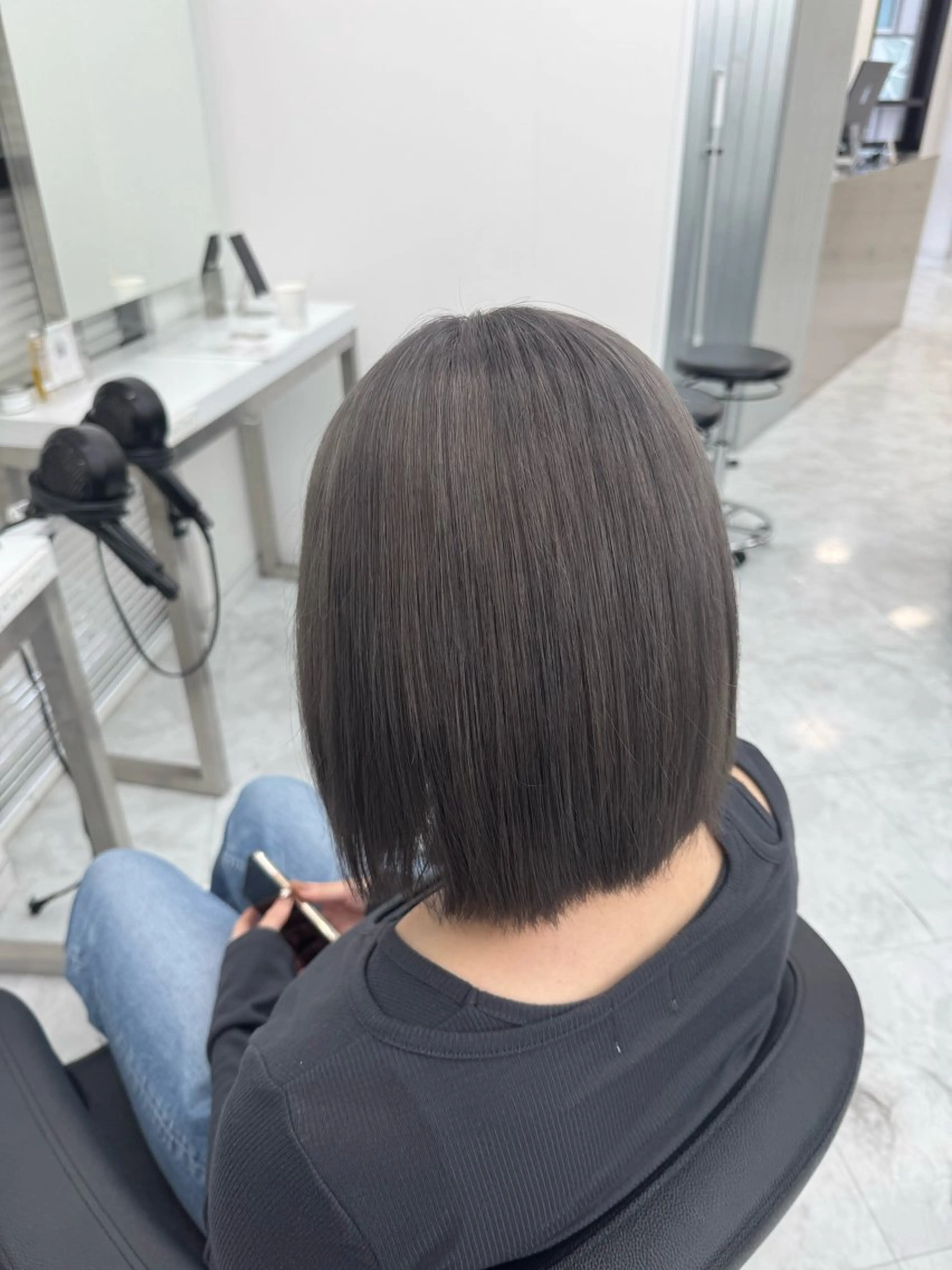 カラー ヘアカラー トリートメント 🤍Mei🤍赤み消 し透明感ツヤカラーのヘアスタイル