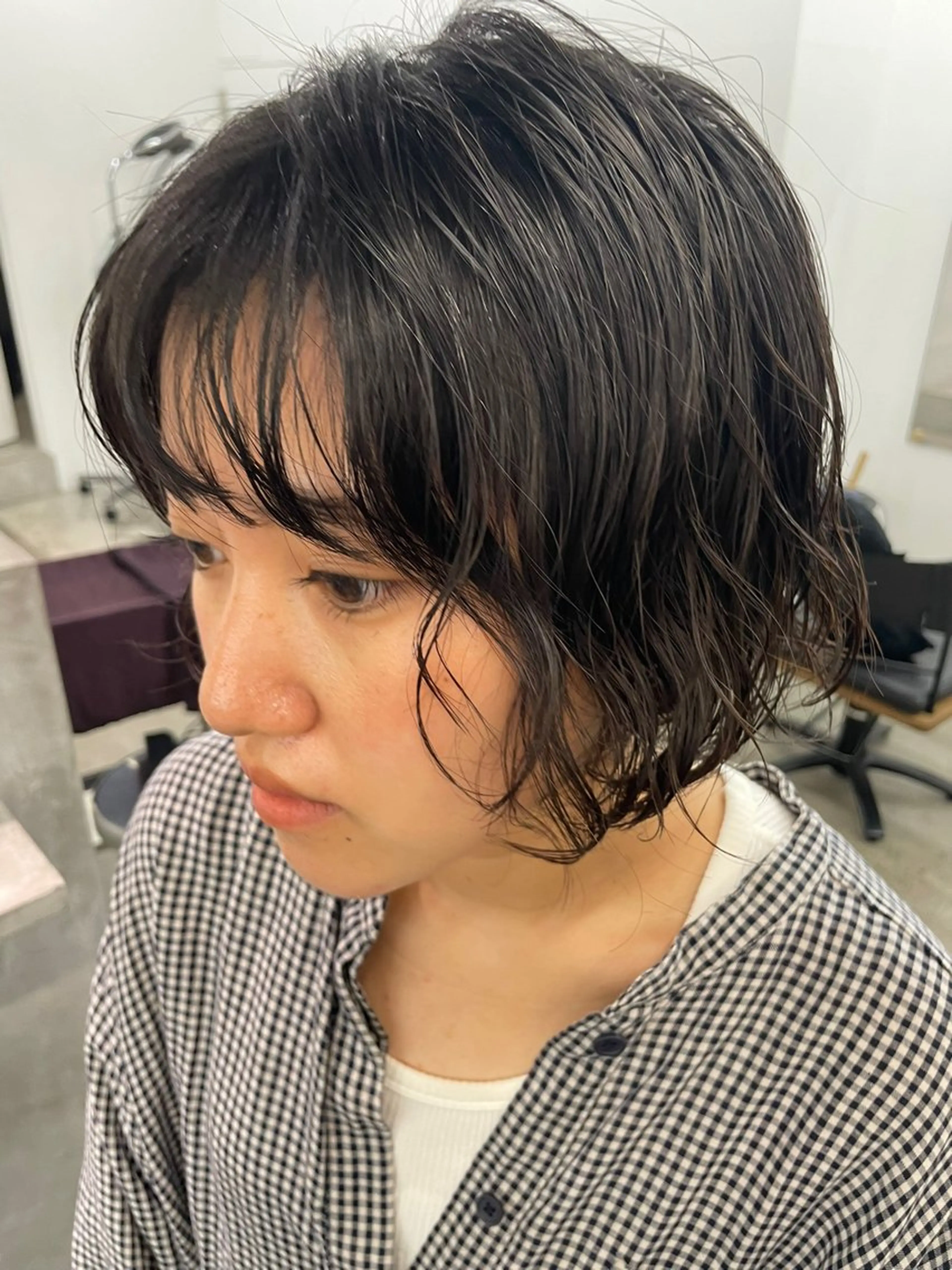 ミディアム パーマ ミディアムパーマ ボブ ウルフカット スパイラルパーマ カット ヘアカラー パーマ 【お洒落パーマ】 Elme　肥塚康汰郎のヘアスタイル