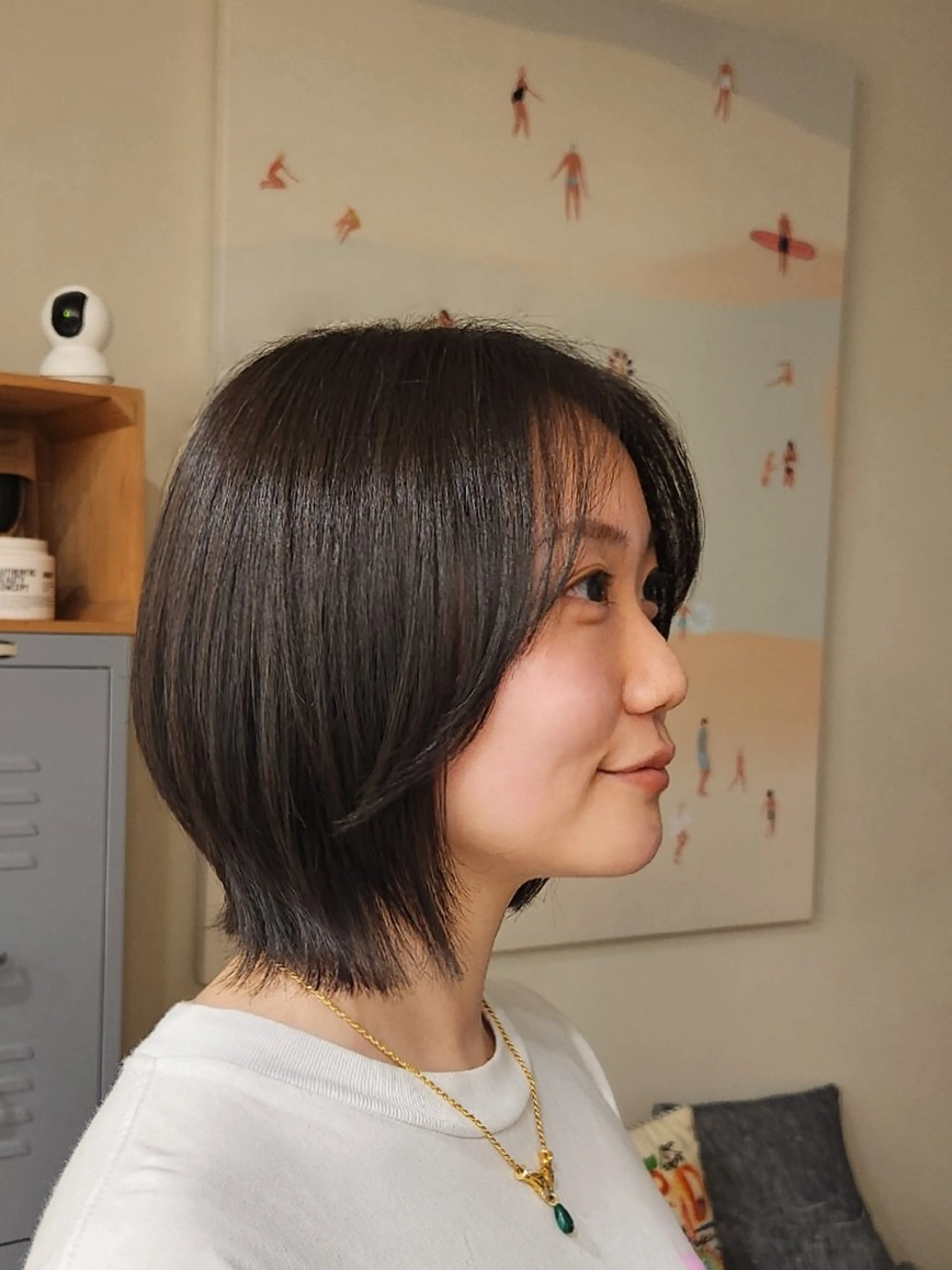 無料✨カット練習モデル(肩上の長さのボブ)👩✨👩🏻の写真