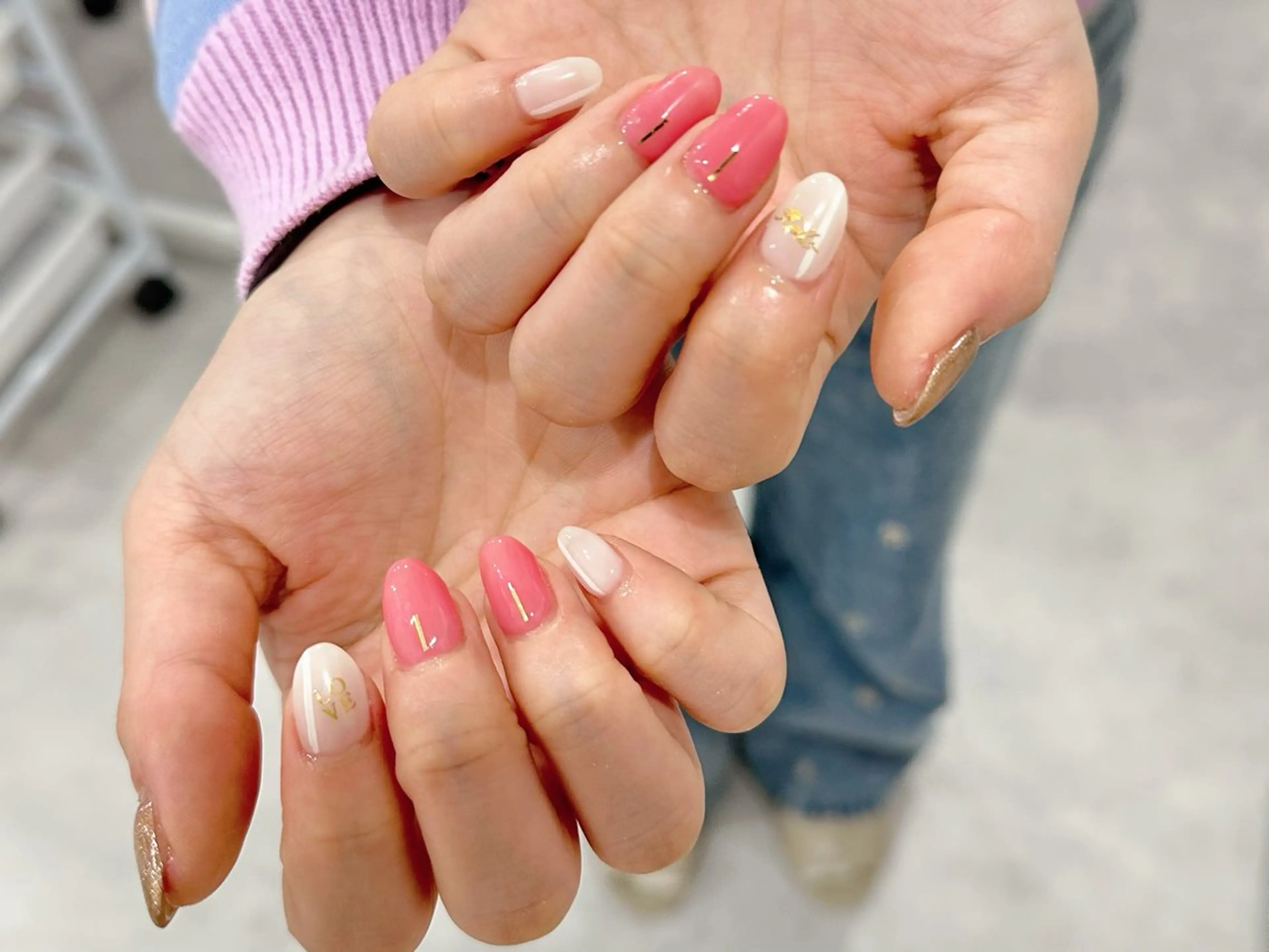 ネイル オフィスネイル 春ネイル wellmoon Tanaのネイルデザイン