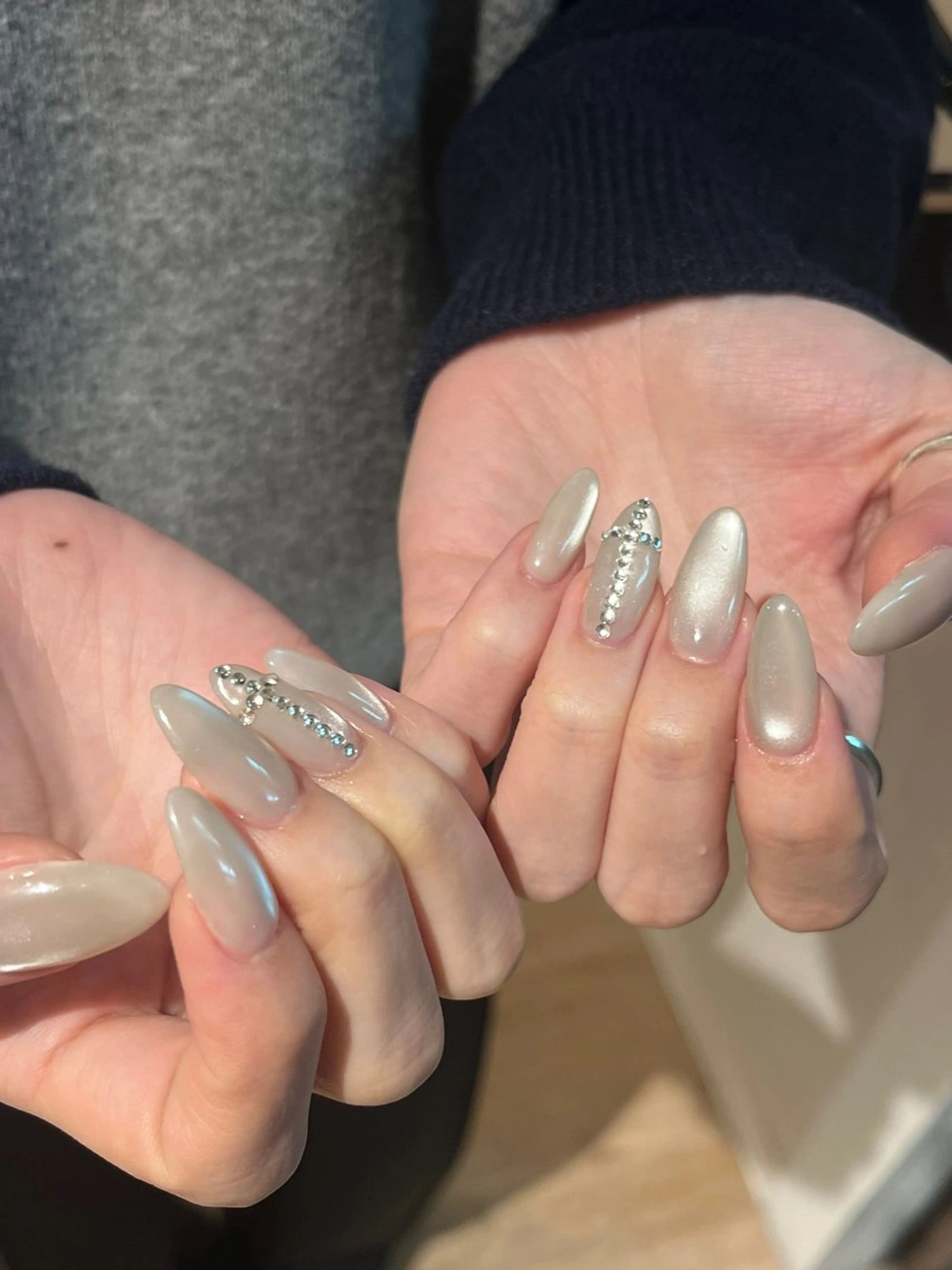 ネイル ストーンネイル ハンドネイル Bianca 名駅 Yamazoeのネイルデザイン