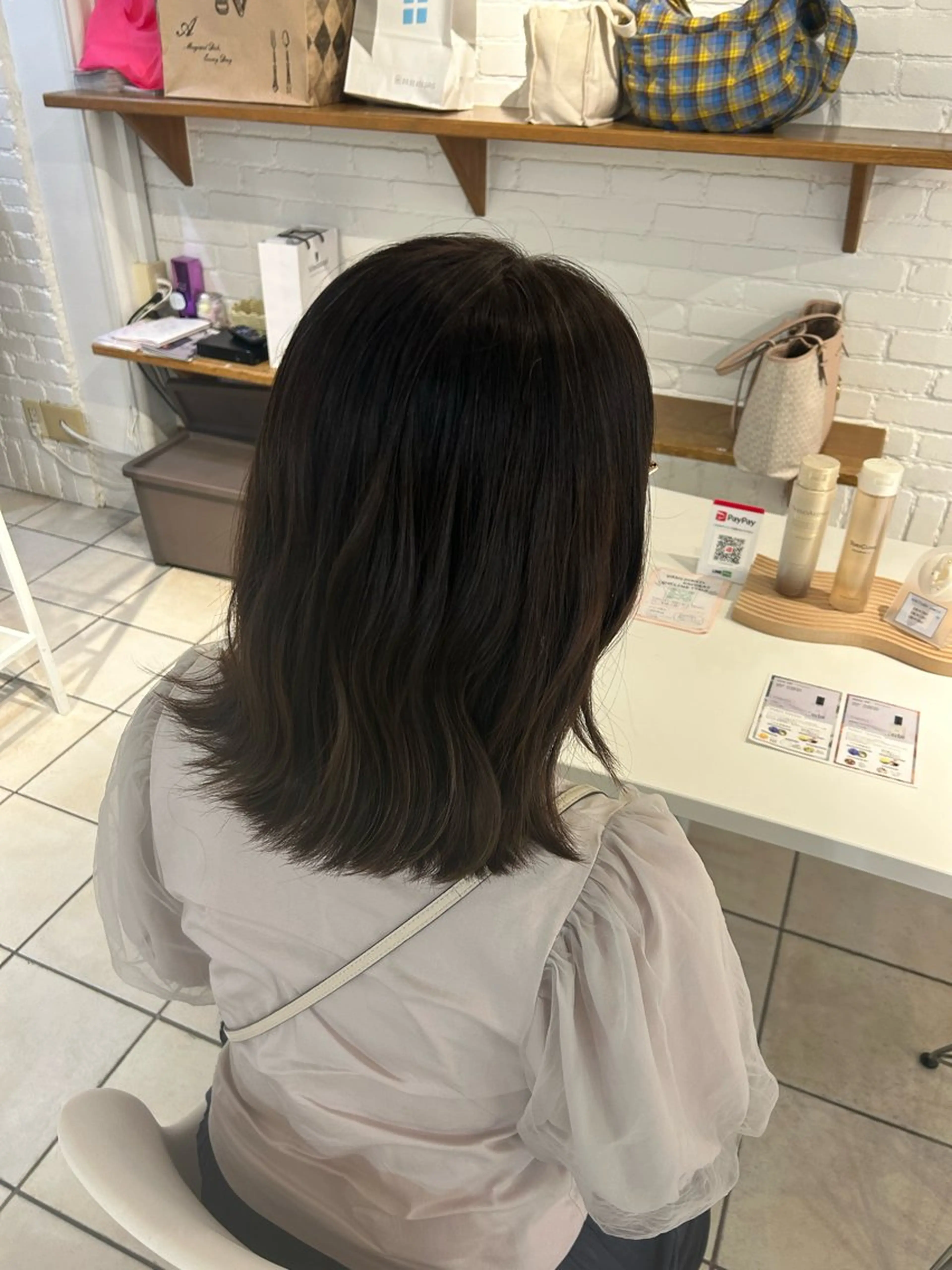 カラー ブラウンカラー オリーブブラウン 中島 シオンのヘアスタイル