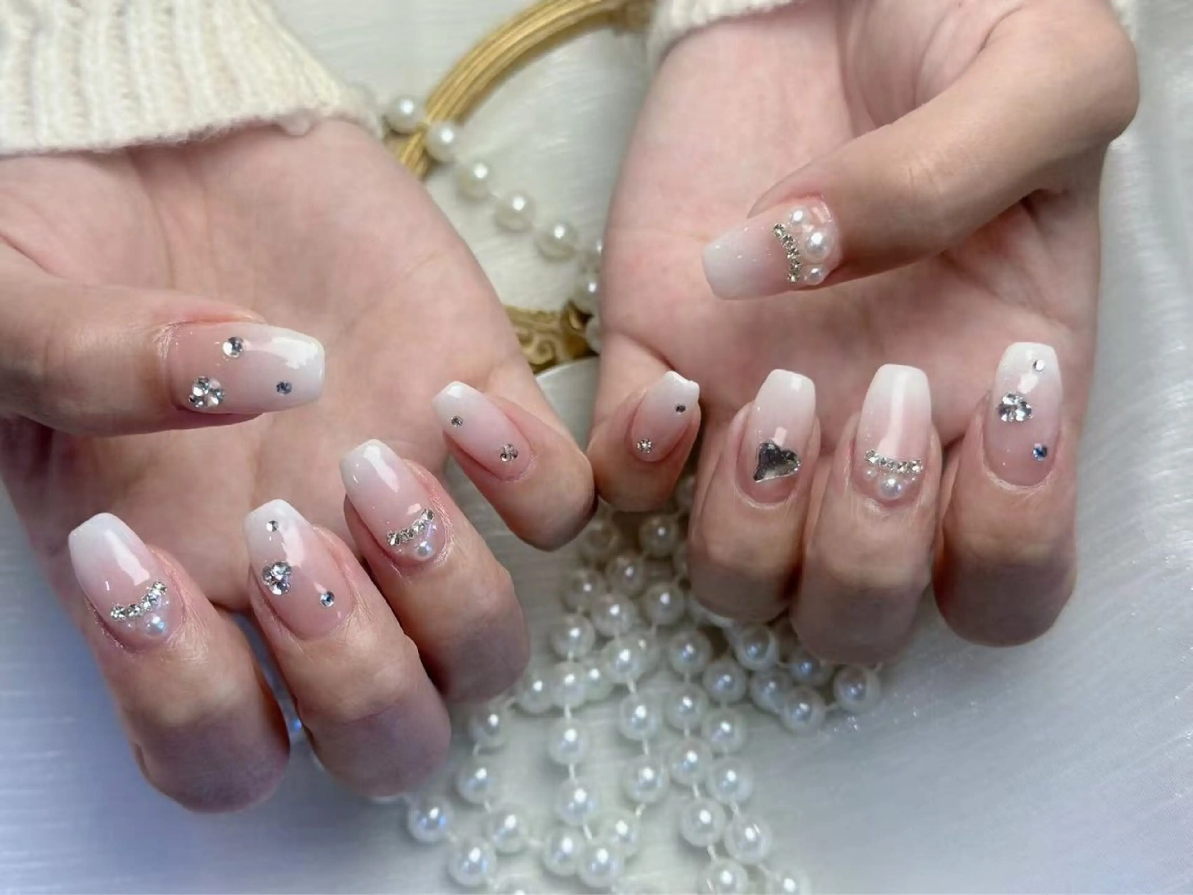 ネイル アートネイル フットネイル ジェルネイル ハート マグネットネイル Babarla Nailのネイルデザイン