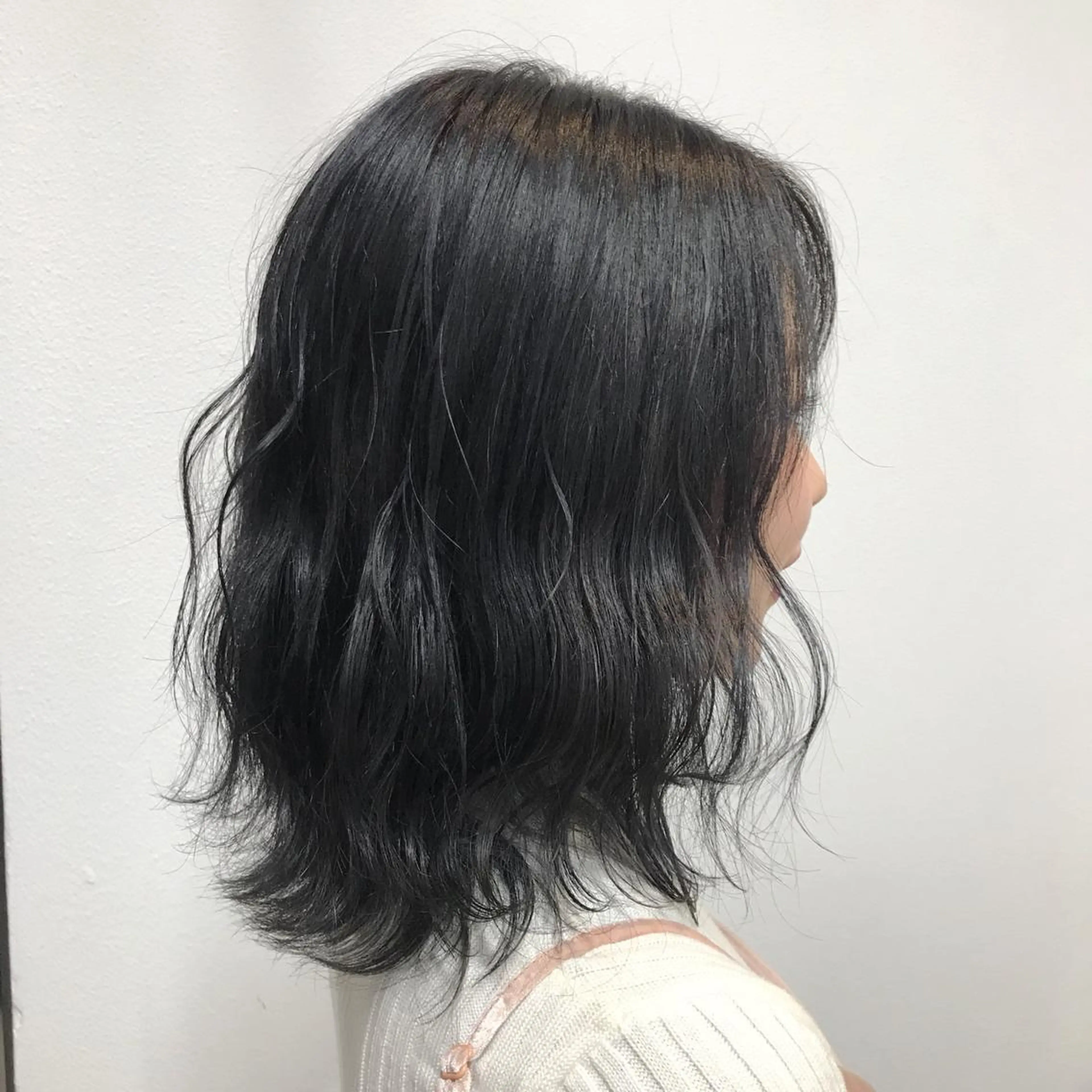 ミディアム カラー ヘアアレンジ ブルーカラー シルバー カット ヘアカラー トリートメント GiseL天神カラー 髪質改善/ブリーチのヘアスタイル
