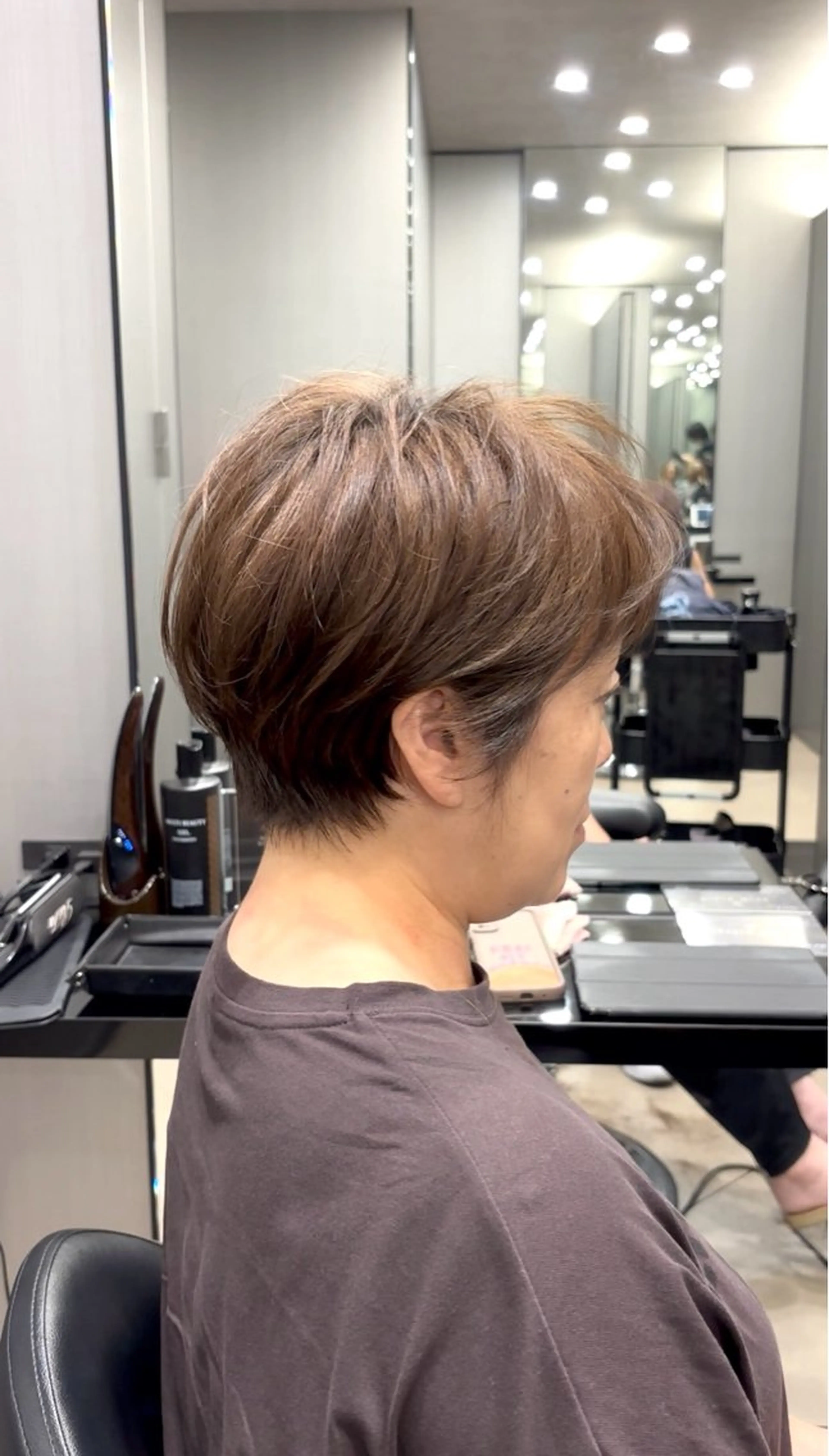 ショート ショートボブ ハンサムショート 丸みショート ボブ くびれヘア カット ヘアカラー HARUKI  MINATO Japan広島紙屋町店所属・hmj紙屋町店 脊戸智志のヘアスタイル