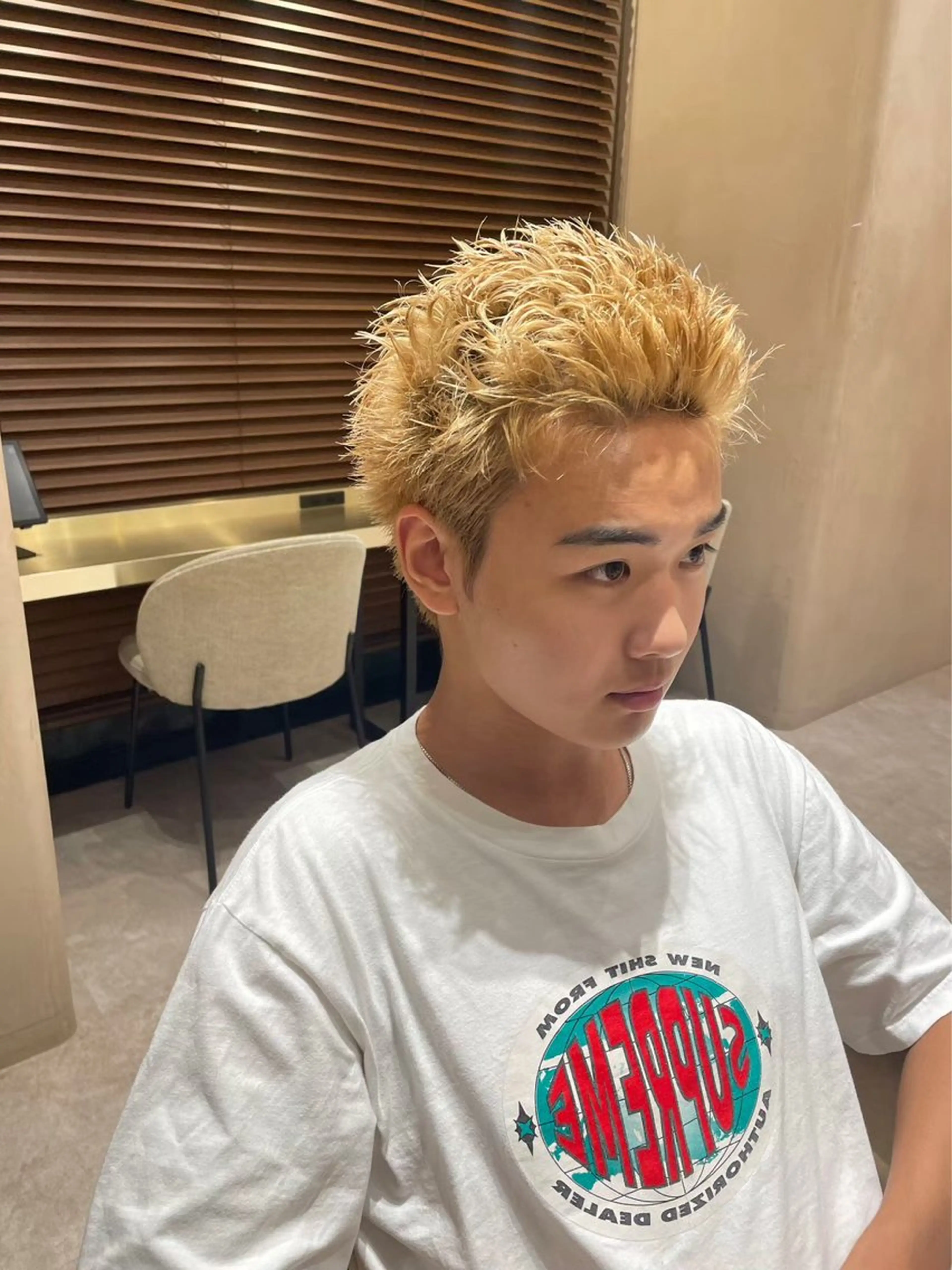 ショート メンズ ヘアカラー heavenly by HAVANA新宿所属・メンズショート/ピン パーマ/新宿/フウガのヘアスタイル