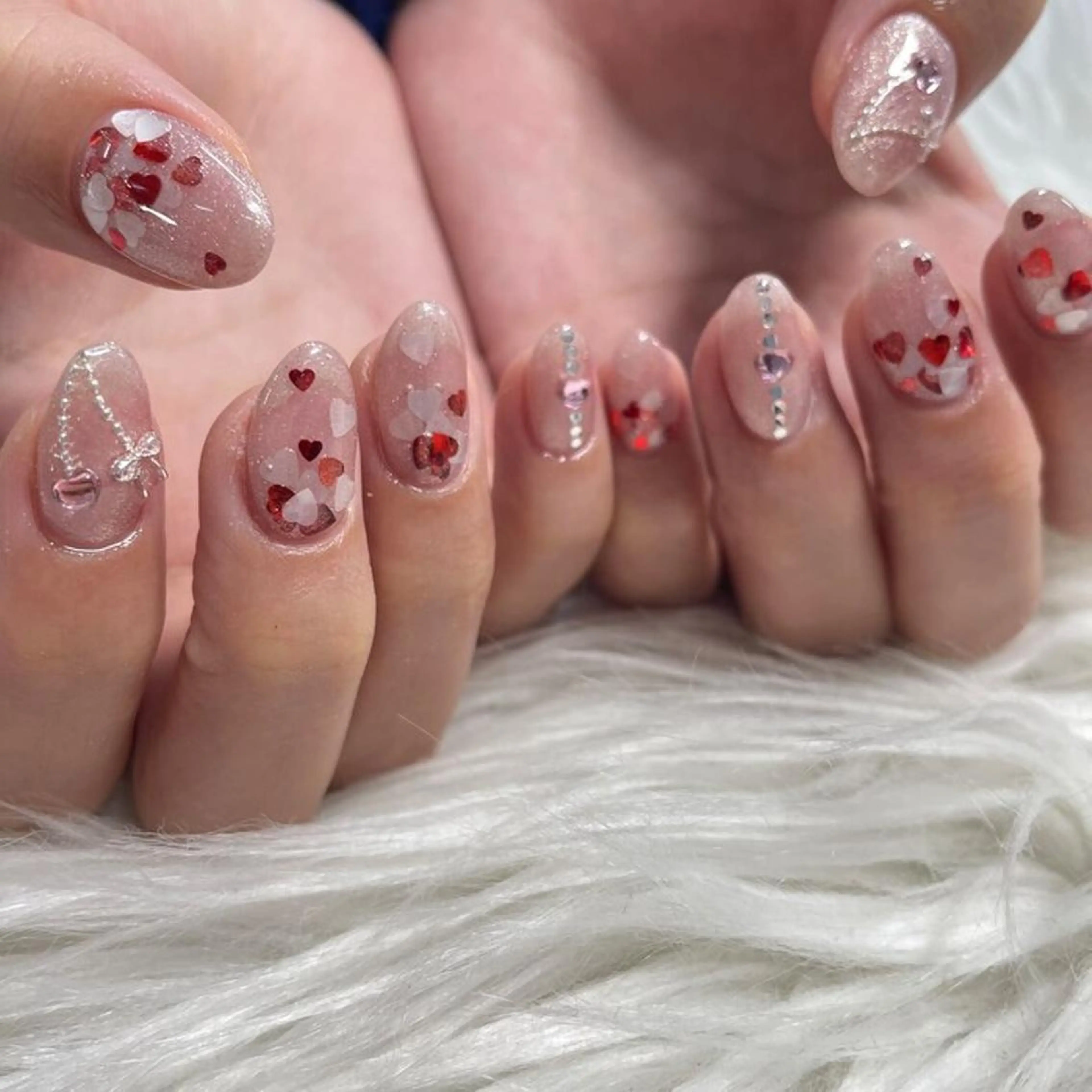 ネイル バレンタイン ハンドネイル 🌙WOLTOKYO _Nail渋谷のネイルデザイン