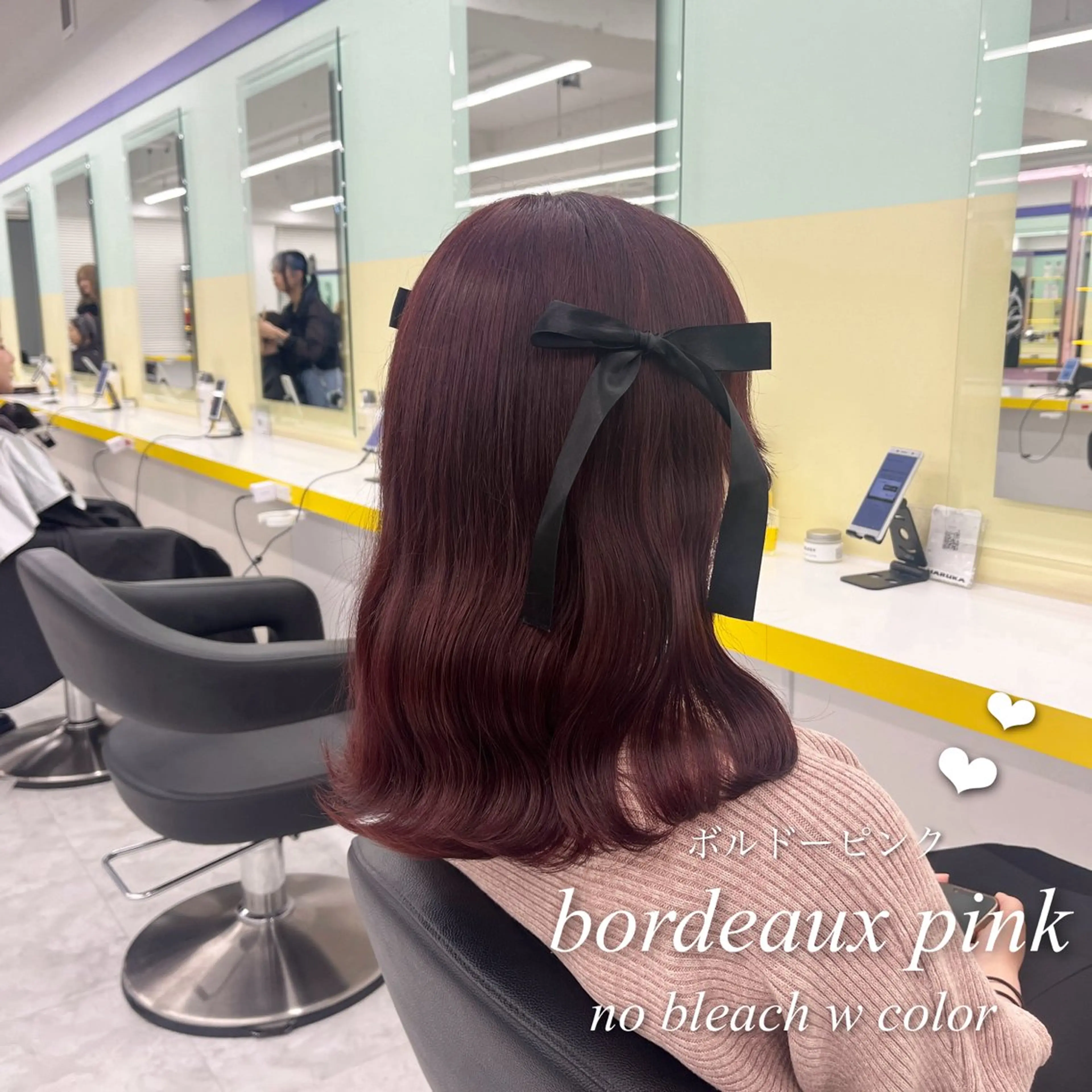 セミロング カラー ヘアアレンジ ヘアカラー トリートメント ヘアセット 🎀Girly艶髪カ ラー🎀Harukaのヘアスタイル