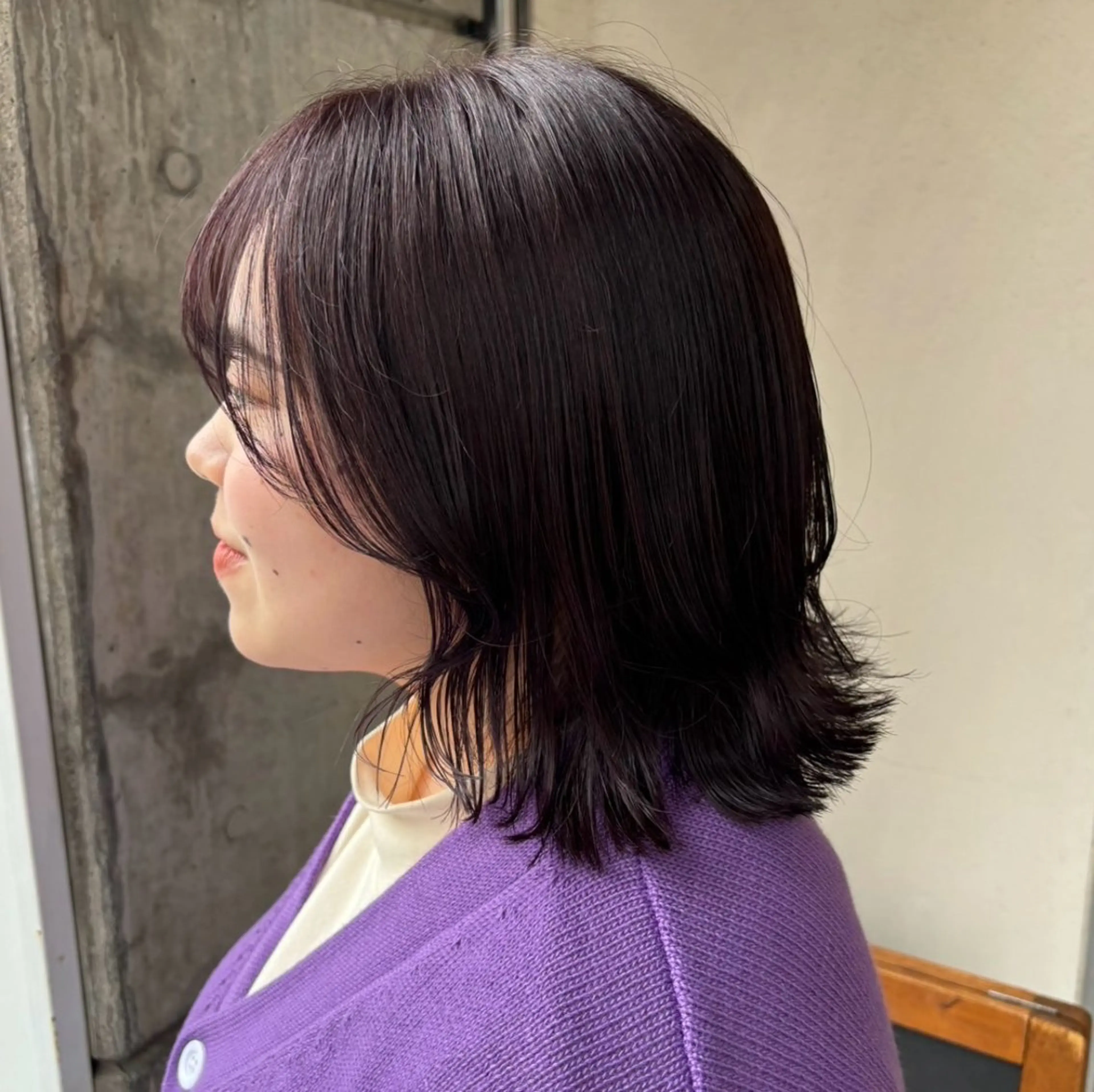 セミロング カラー カット ヘアカラー トリートメント 💎久米川 東村山 BASSAサトウ💎のヘアスタイル