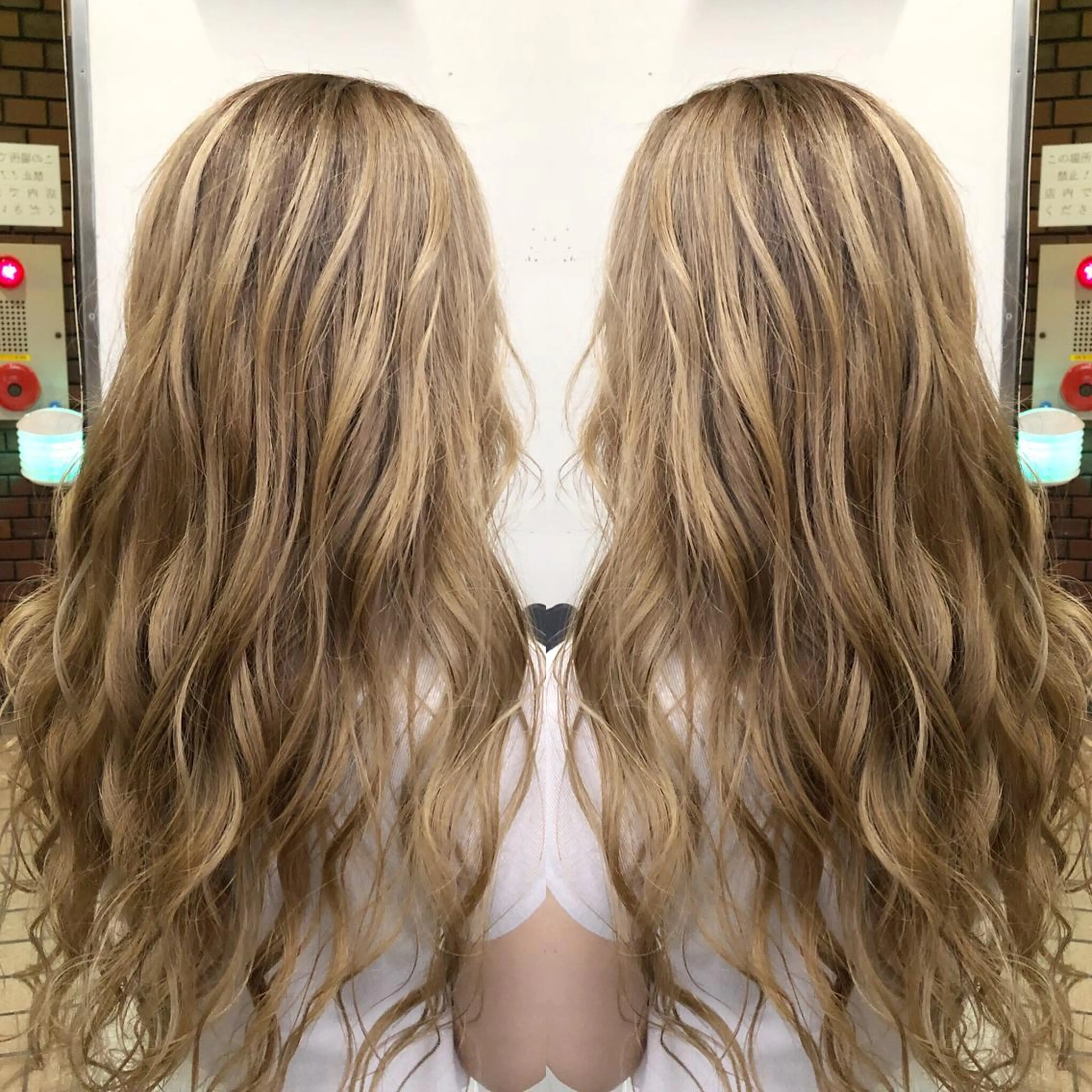 ロング カラー kr2s アメ村のヘアスタイル