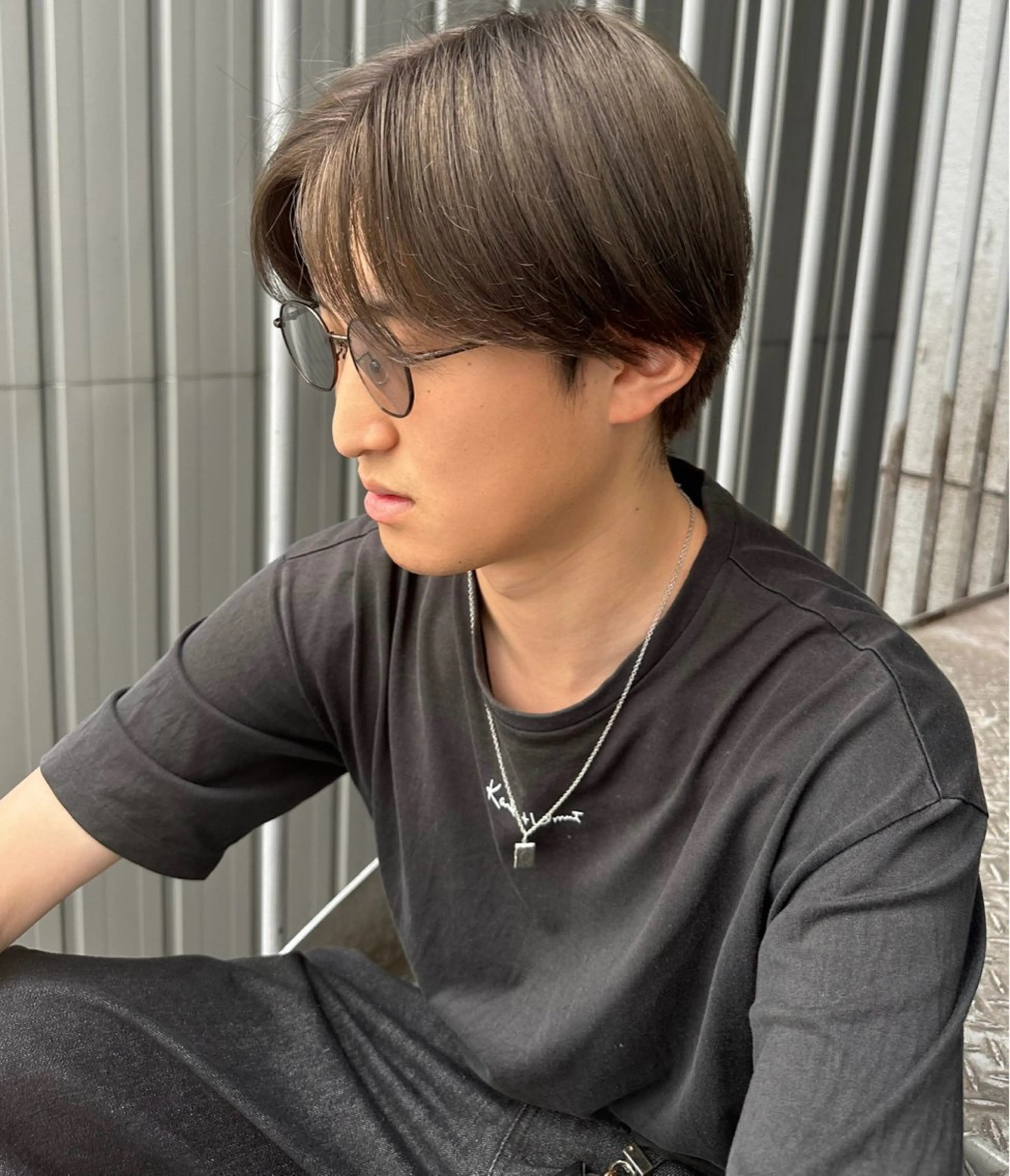 ショート カラー メンズ メンズブリーチ ブリーチ 透明感カラー グレージュ LICO HAIR＆RELAXATION 名駅店所属・メンズ特化美容師/ パーマ/波巻き/陸翔のヘアスタイル